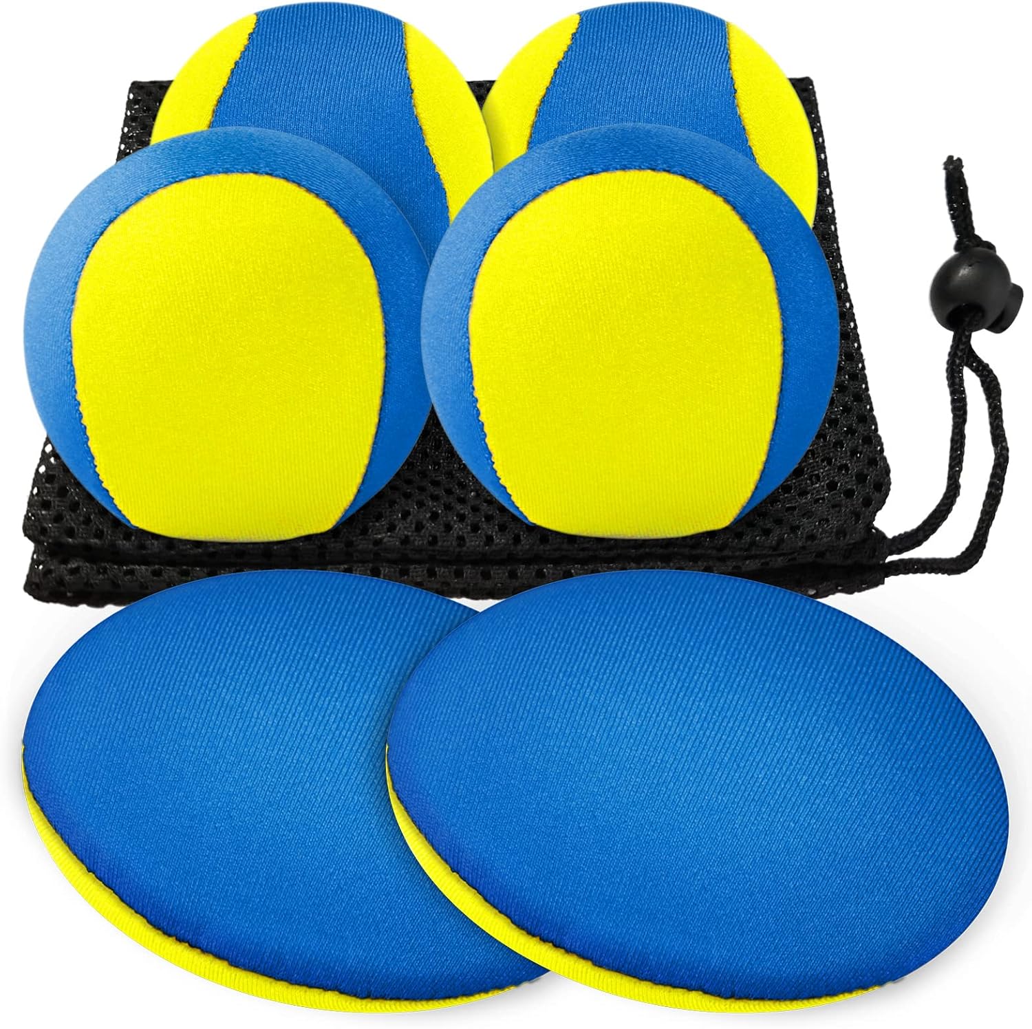Jasonwell Skip Water Bouncing Balls 6 Pack Skip Ball and Disc Pool