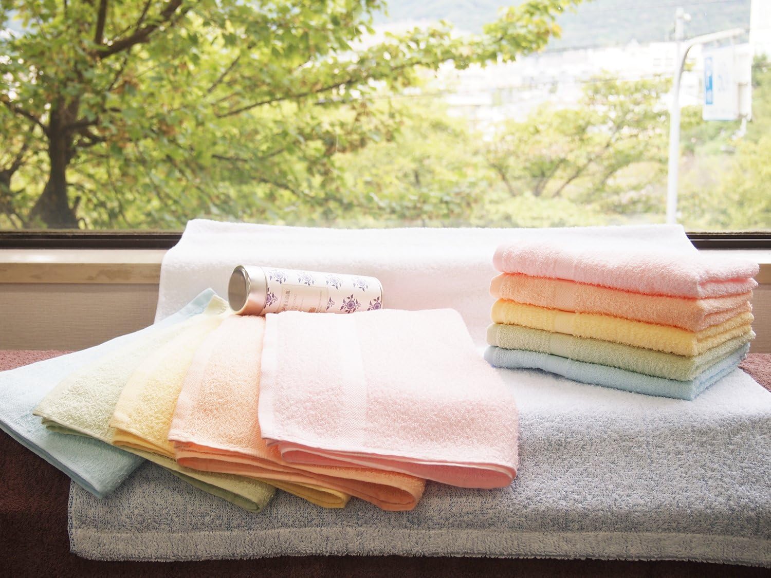 Kosugizen 泉州タオル フェイスタオル 国産徳用カラー 5色各2枚入 33×83㎝ 乾きやすい 薄手タイプ 10枚セット K-2001-10