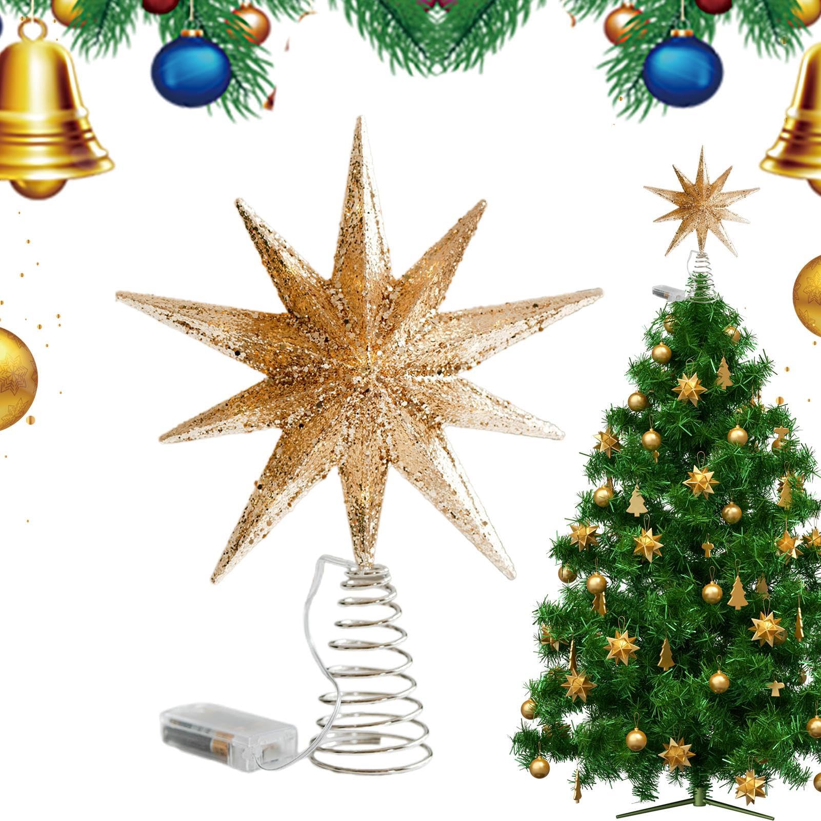 Estrella para árbol de navidad con luz LED, el detalle perfecto para regalar en invierno