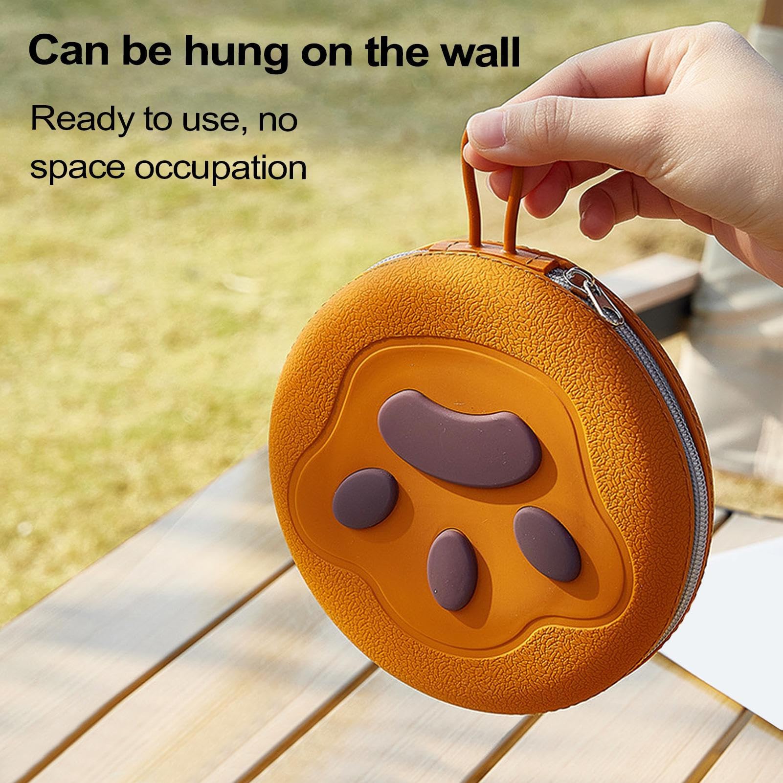 Portable Dog Bowl | 7.56x6.1x1.77 inches Pet Foldable Feeding Dish | 2-in-1 Silicone Pet Feeding Watering Dish | Dog Bowl for Camping Hiking Beach Backpacking Outdoors