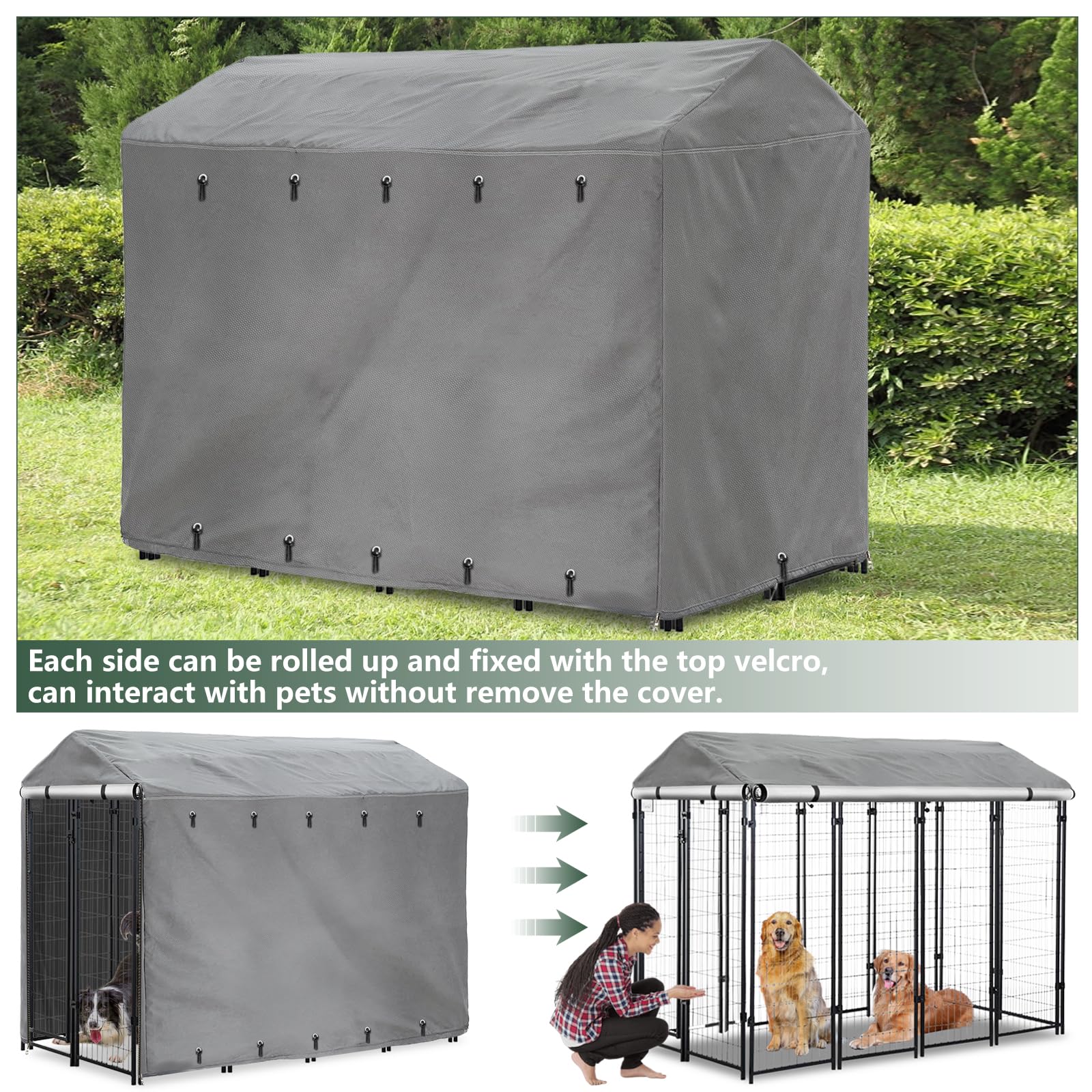 Outside Dog Kennel With Roof Hadisi Outdoor Dog Full Coverage