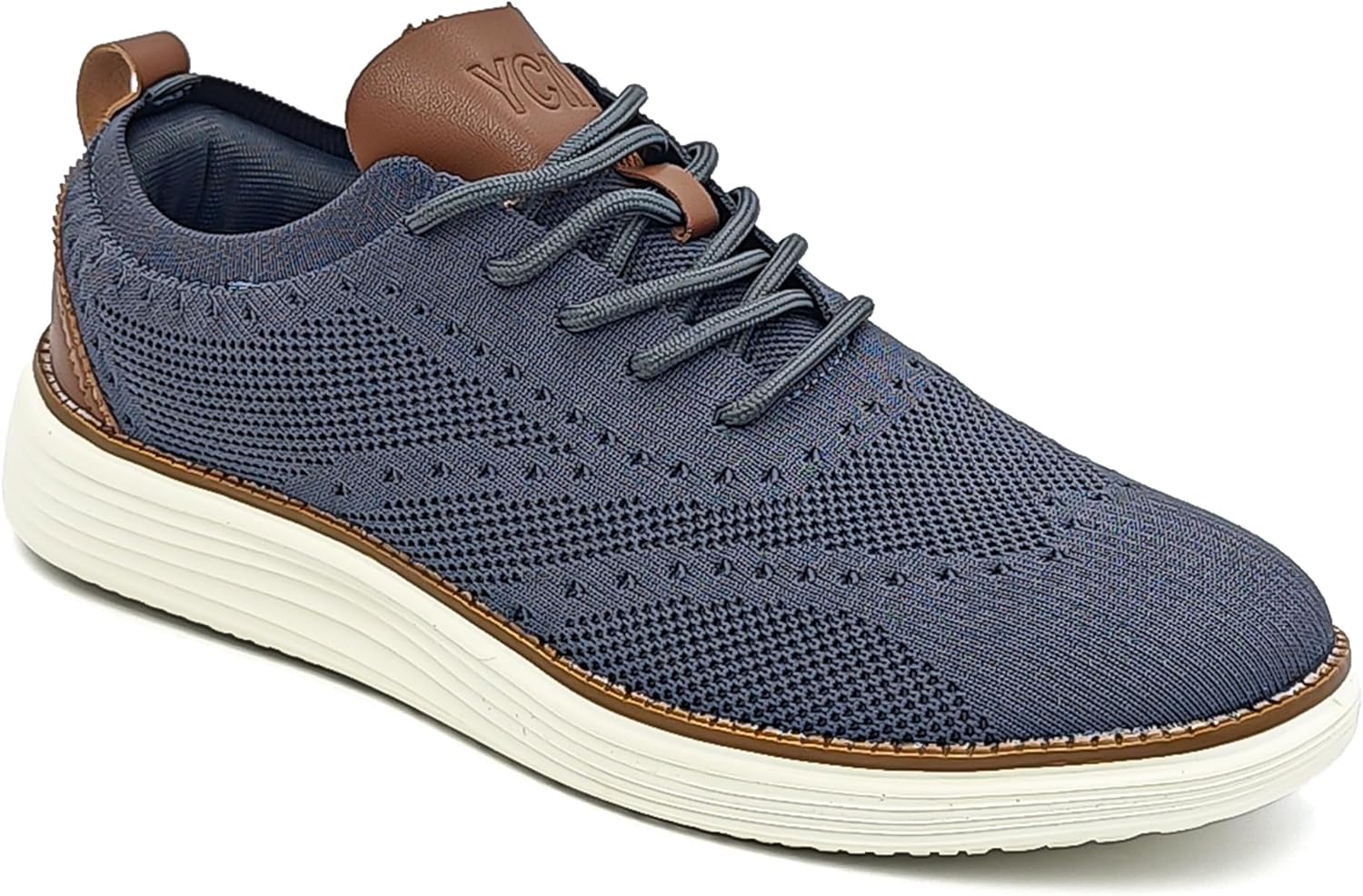 YCMM Mens Casual Dress Shoes Comfortable Breathable Mesh Oxford Business Office Walking Lightweight Tennis Sneakers Grey 11 image 3 of 7 B0FCMG3YBV