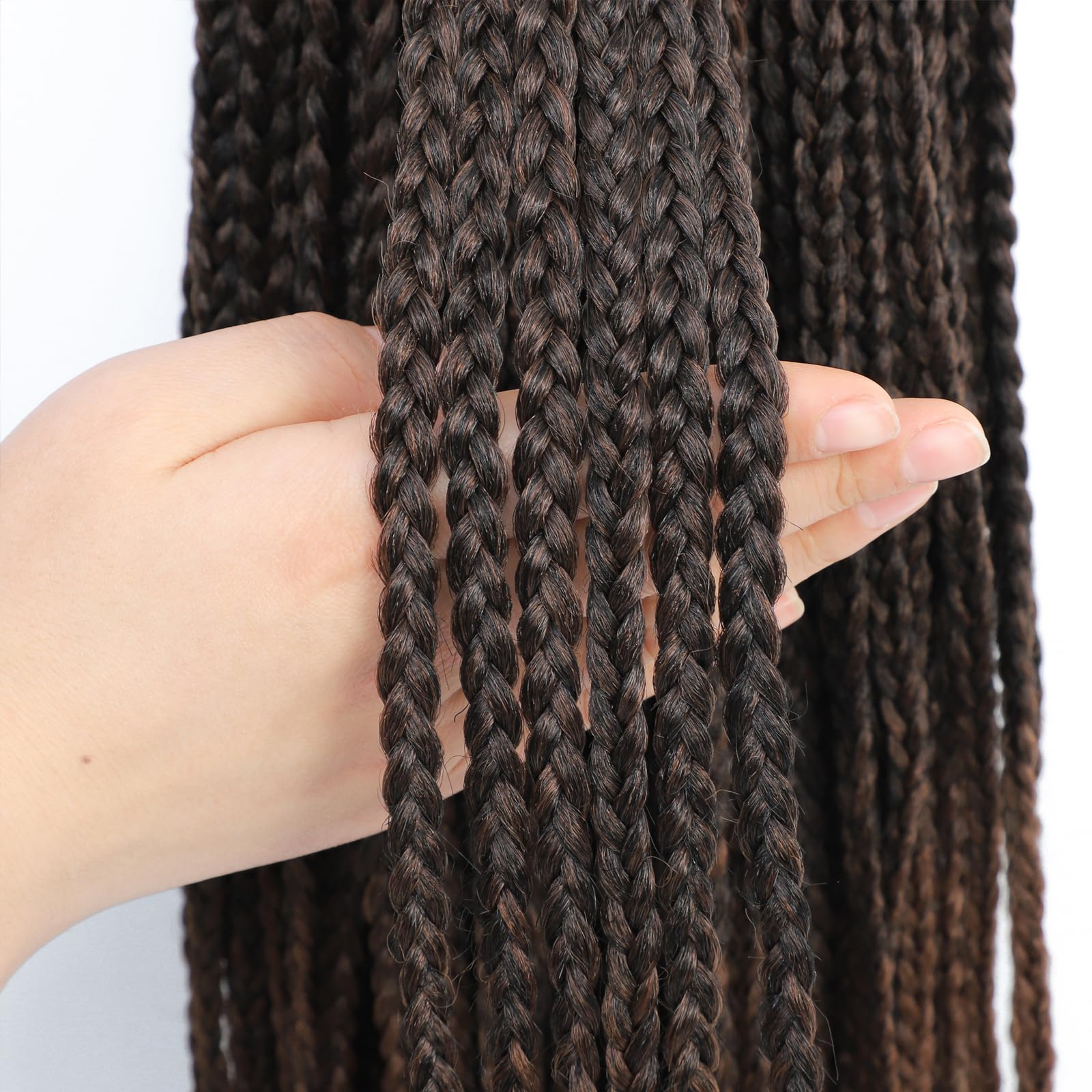 Box Braids Crochet Hair, 18inch Pre Looped Goddess Box Braids Crochet Hair, 6 Packs Braiding Hair Extensions - Image 4