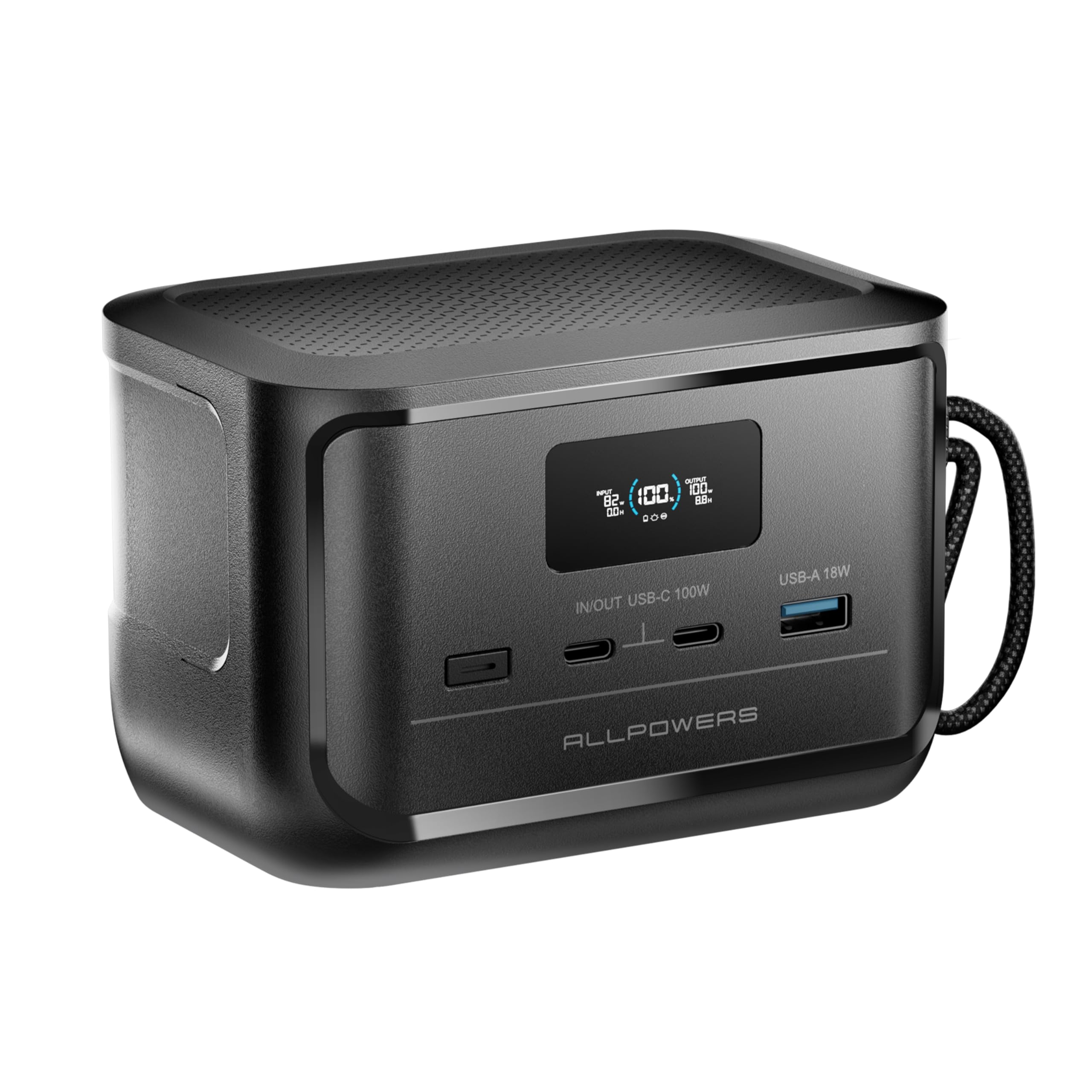 ALLPOWERS PB100 Powerbank con SP001 21 W Pannello solare pieghevole, batteria esterna da 24000 mAh con uscita USB-C da 100 W, caricatore portatile con display digitale, luce LED, batteria di ricarica