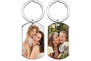 Personalized Double-Sided Photo Keychain: Drive Safe, Custom Keychain for Boy, Girlfriend, or Pet