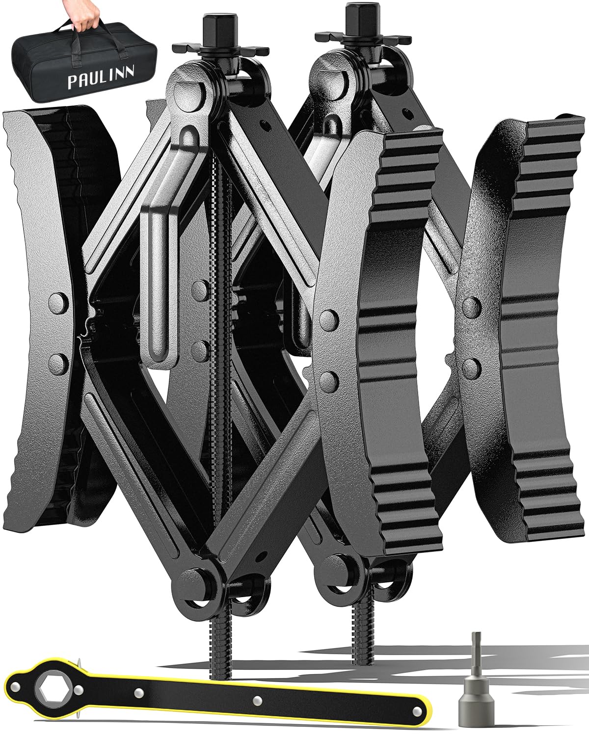 Photo 1 of PAULINN Camper RV Wheel Chock Stabilizer 2 Sets for Travel Trailers Heavy Duty X Chocks Fits 3.5" To 12" Wheel Gaps