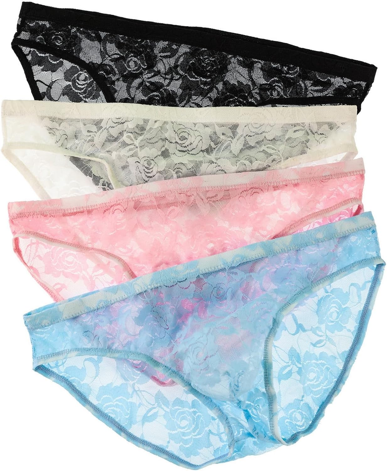 Mens Lace Underwear Briefs Bulge Pouch Transparent Panties Low Rise Ultra Thin Underpants - Image 4