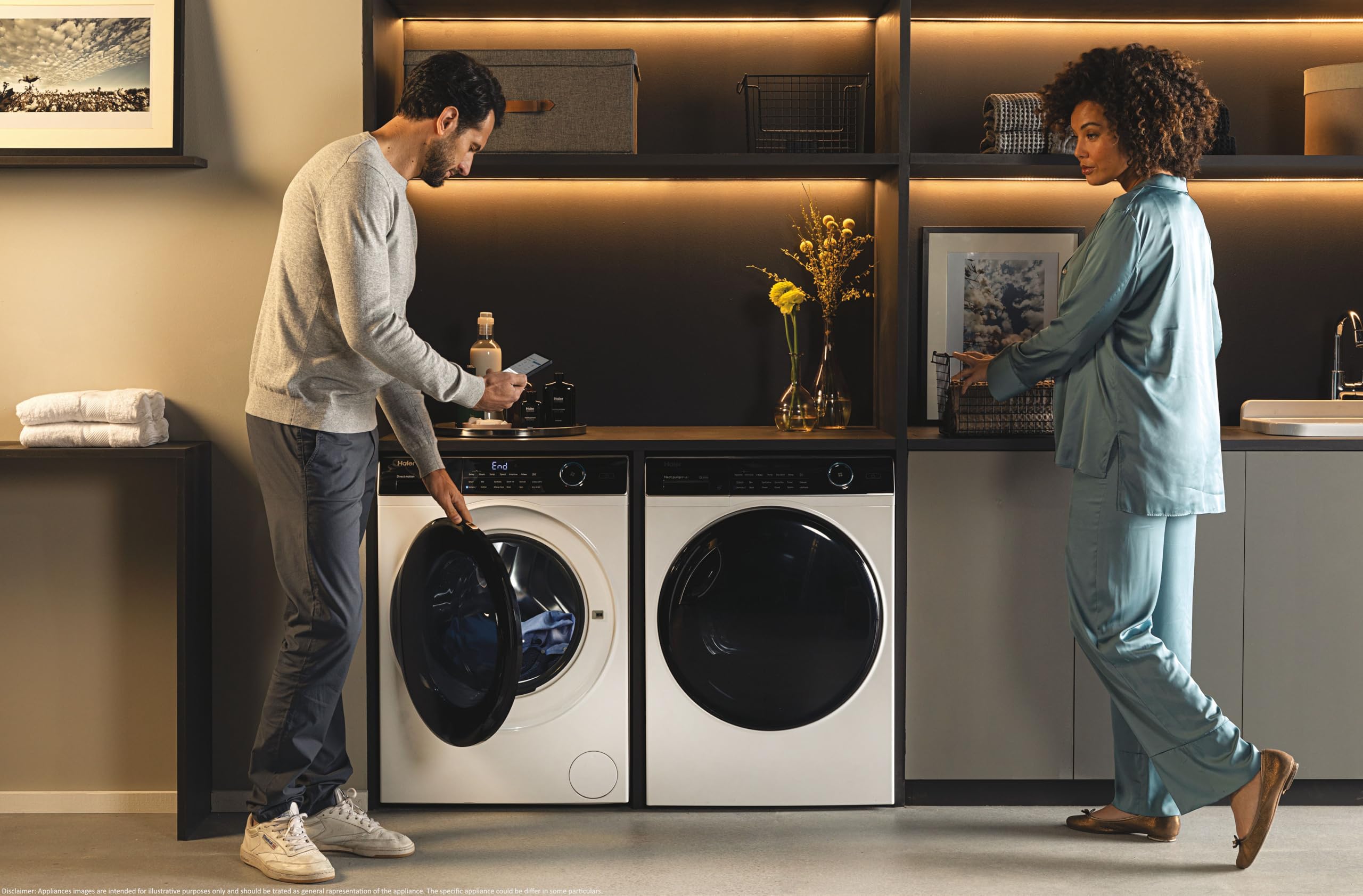 Haier I-Pro Serie 5 Asciugatrice 8Kg, Libera Installazione, Carica Frontale, Classe C, Motore Inverter, ABT, I-Time, Partenza Programmabile, Vapore, AxLxP 84,5x59,5x67,5 Bianca - HD80-A3959-S