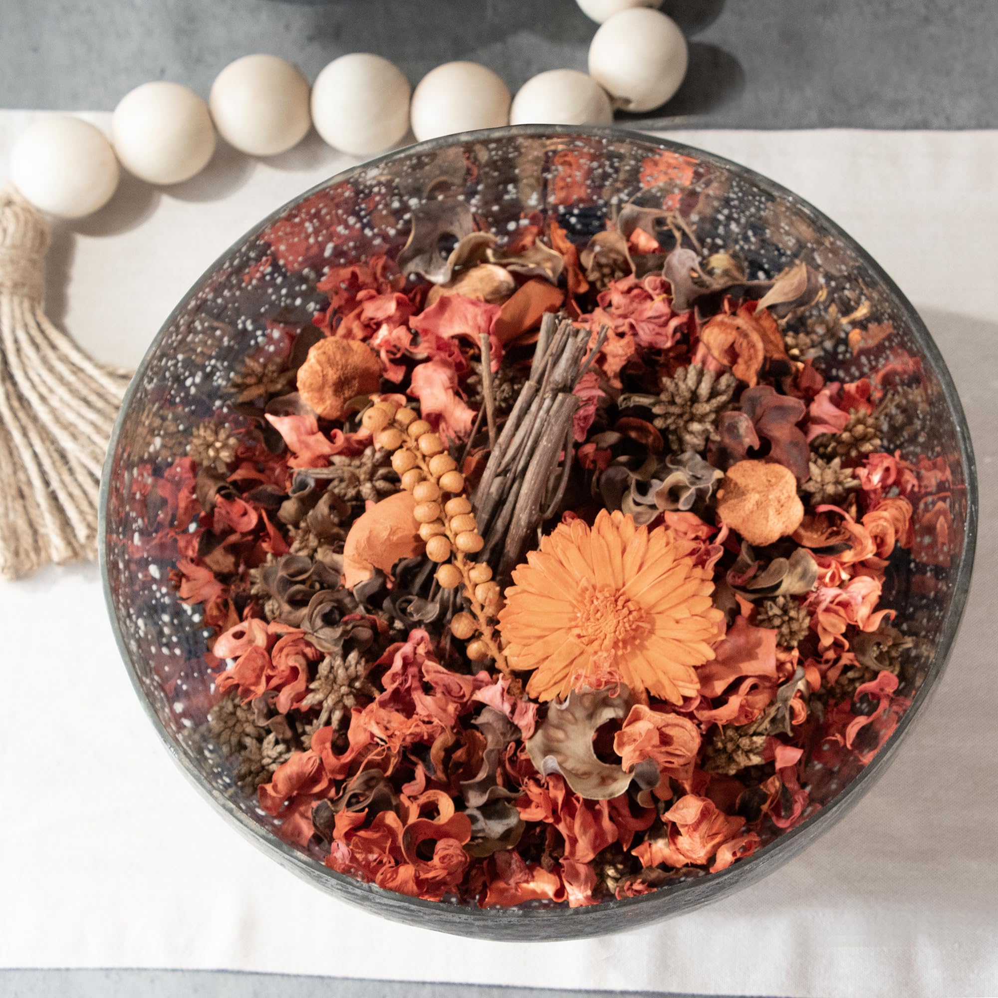Bolsa de popurrí con Fragancia para decoración del hogar | Decoración de jarrón y Cuenco de pétalos Florales (Naranja)