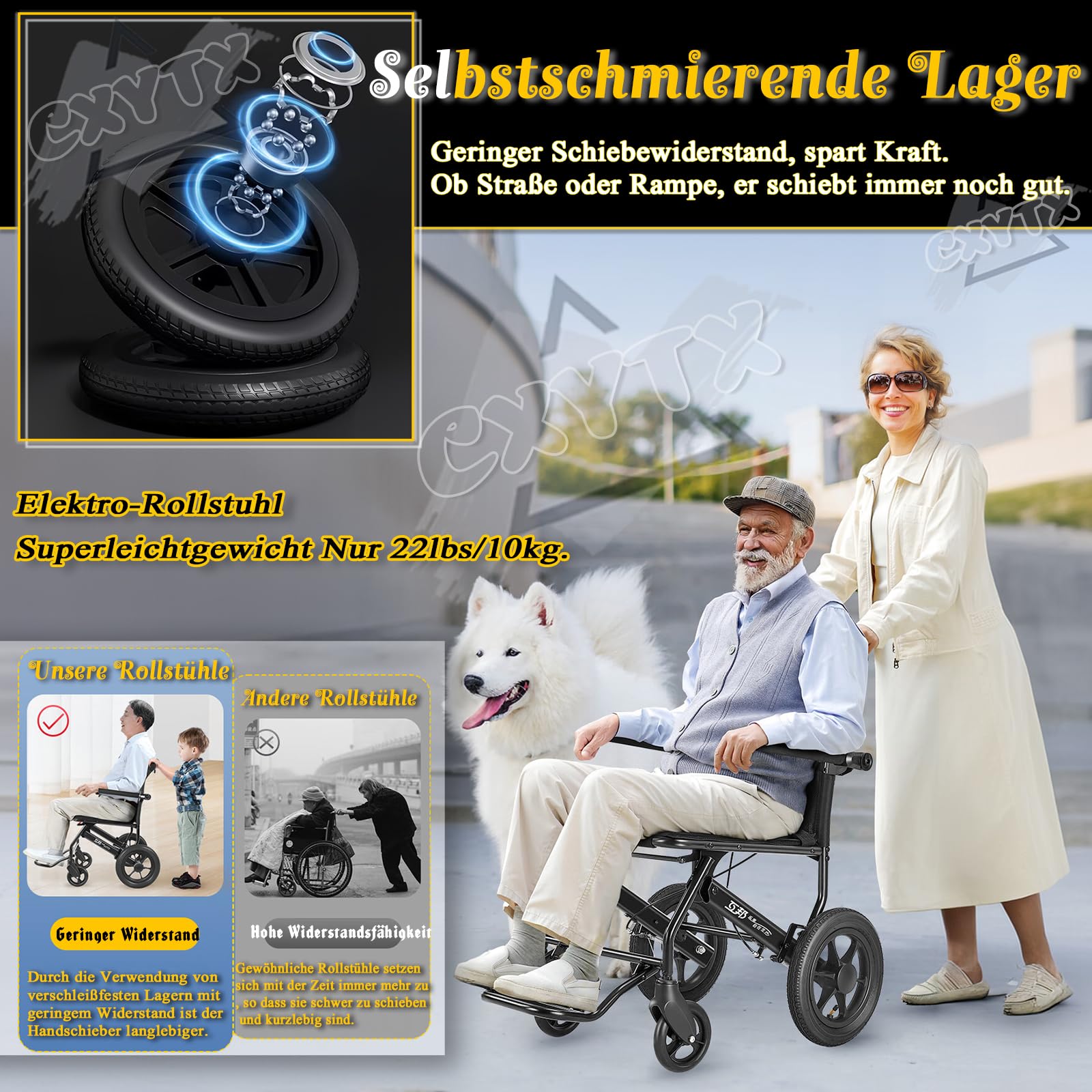 Silla De Ruedas Manual Plegable Ultraligera Para Ancianos Y Discapacitados - Fácil De Transportar Con Ruedas Traseras De 12 Pulgadas, Diseño Ergonómico Y Fácil Maniobrabilidad,Without basket