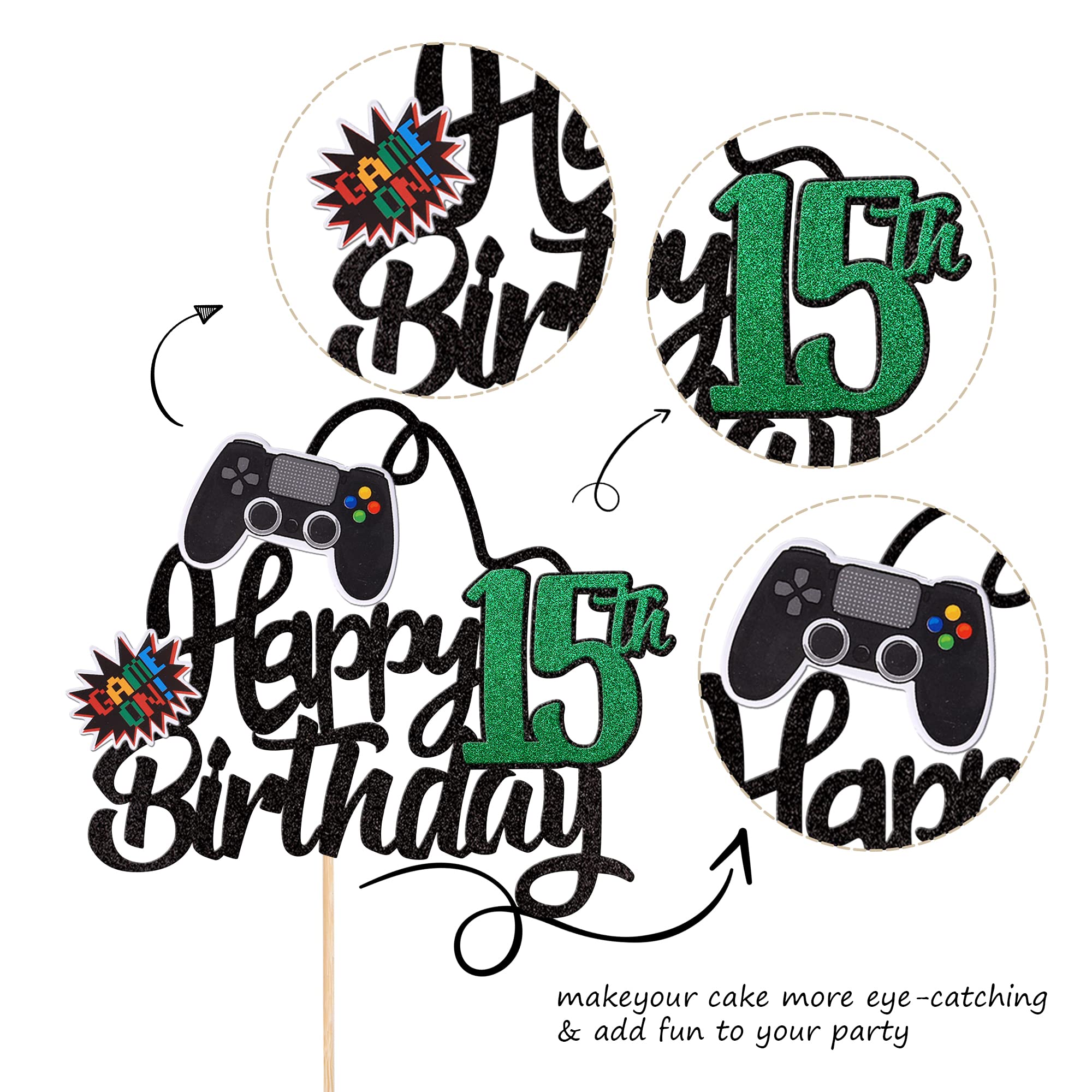 IOSPKKIO® Lot De 3 Guirlandes De Fanions Happy Birthday - Décoration De Gâteau Pour Anniversaire