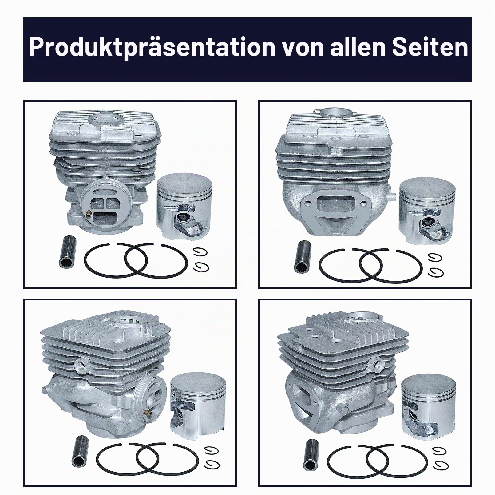 56 mm Zylinder und Kolben set für Husqvarna K960 K970 Trennschleifer Ersatzteile, mit Zündkerze, Ersatz für 544 93 56-02, 544 93 56-03