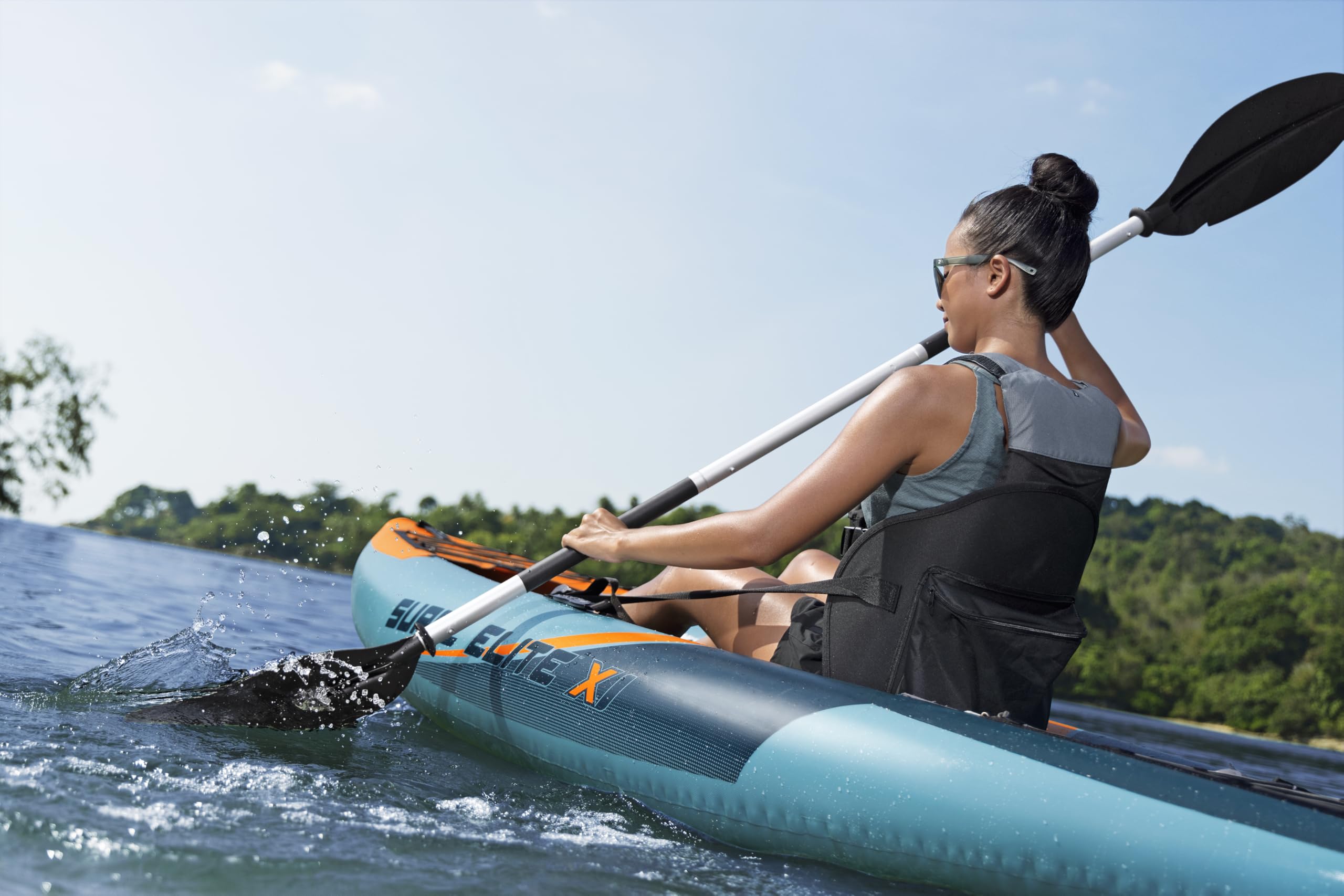 Bestway Juego de Kayak Surge Elite X1 de 10'3" x 37" x 12"/ 3.12 MX 94 cm x 30 cm