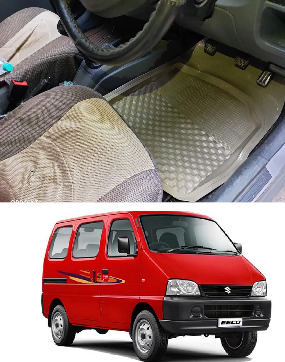 Trigcars Maruti Suzuki Eeco Car 5G Beige PVC Floor Mats Set of 5 Amazon.in Car & Motorbike