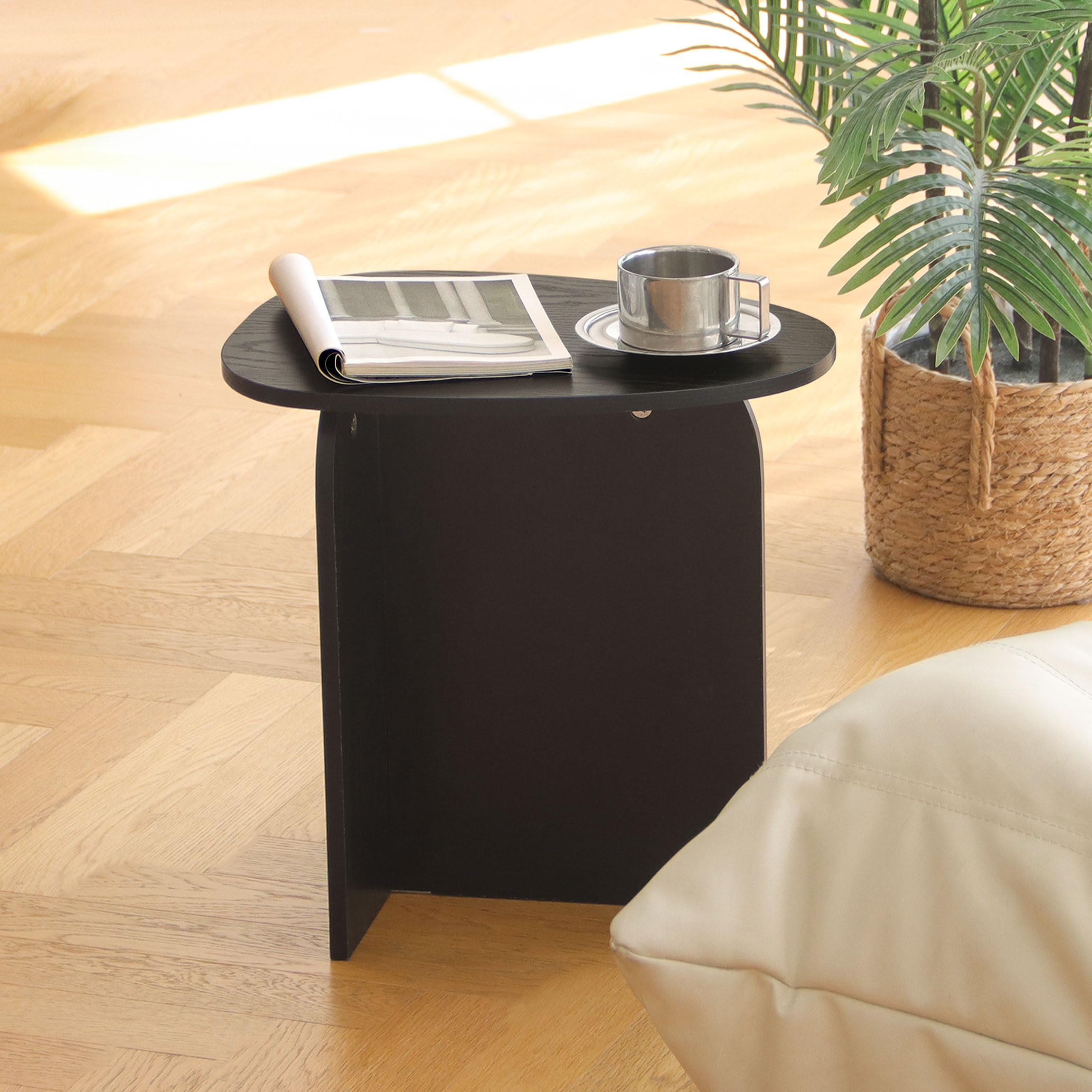 Snapklik.com : AWASEN Black Side Table, Small Triangle End Table Living ...