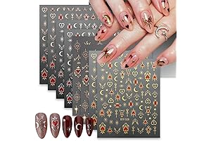 3D Red Heart Nail Art Stickers
