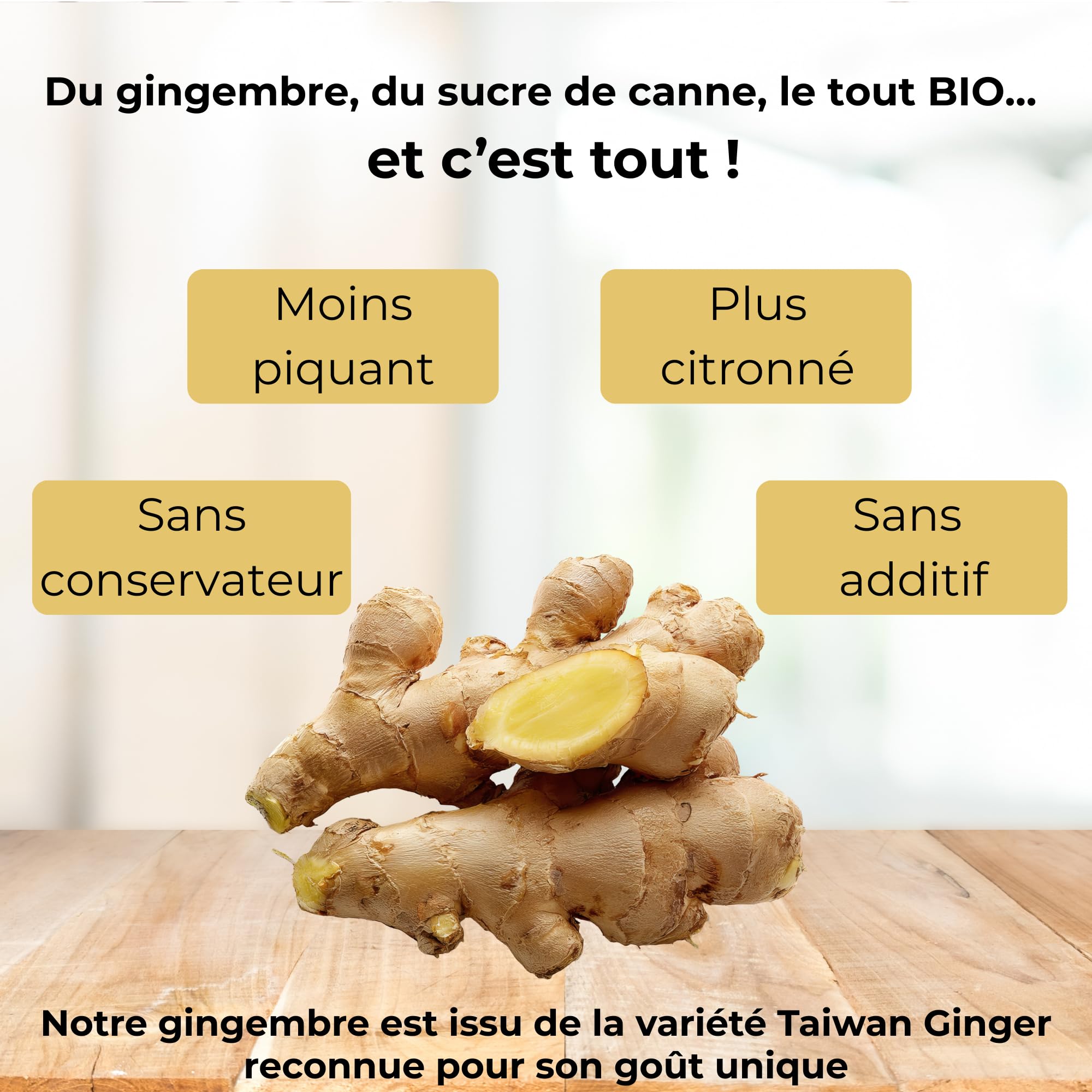 [MA] bio-épicerie - Gingembre confit BIO en cubes 870 g – Sachet vrac – Gingembre confit sans conservateur – Format polyvalent pour cuisine, pâtisserie et recettes maison