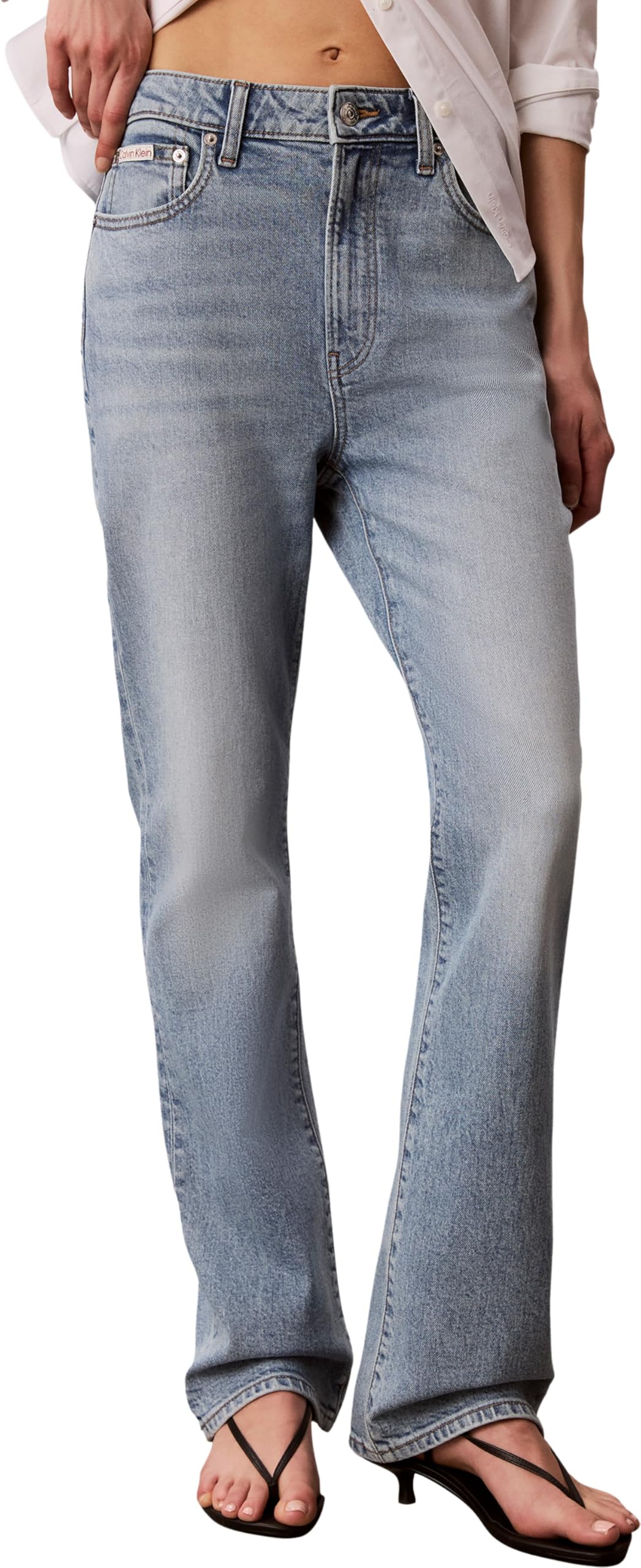 Calvin Klein - Skinny Boot Soft River Lv047g919g, Jeans Donna