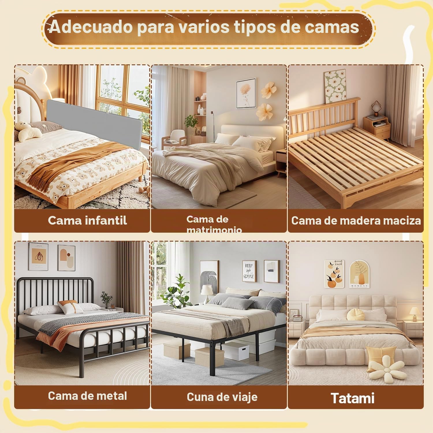 120CM Barrera de cama para Boxspring Plegable, protección contra caídas para cama infantil, barandilla de cama ajustable en altura, rápida instalación, barrera de cama para cuna infantil