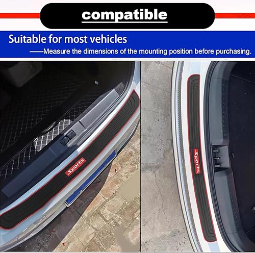 Miniatura 7 de Protector de parachoques trasero de automóvil, para automóvilSUV, universal de goma antiarañazos, accesorios exteriores del maletero, protector de