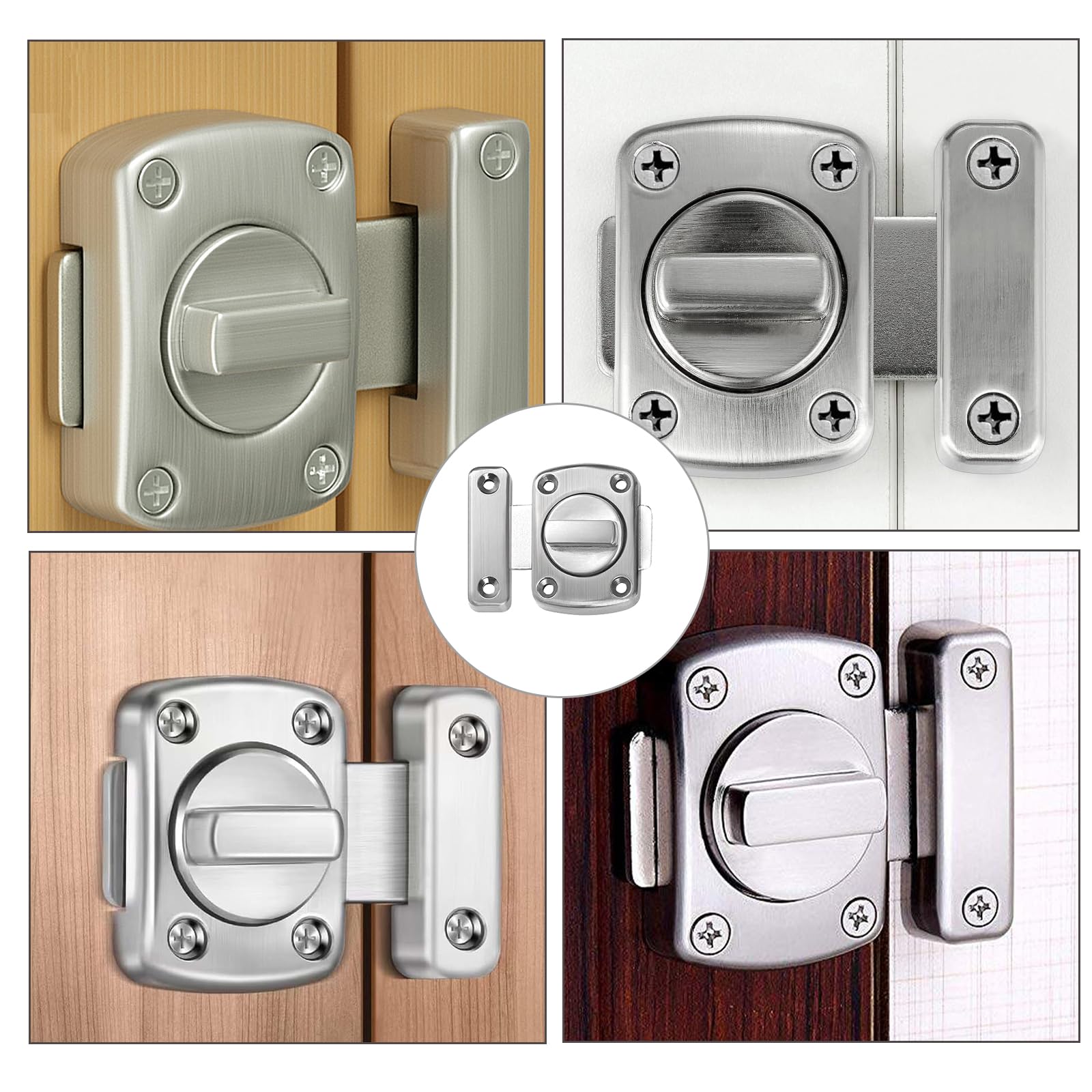 Chiavistello Quadrato Serratura Porta Lega Di Zinco Ispessita Chiavistello Per Porta In Legno A Prova Di Ruggine Design Universale Serratura Porta Interna Adatto A Tutti I Tipi Di Porte
