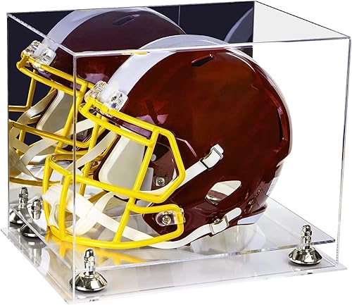 Miniatura 72 de vitrina de acrílico tamaño real casco fútbol americano.