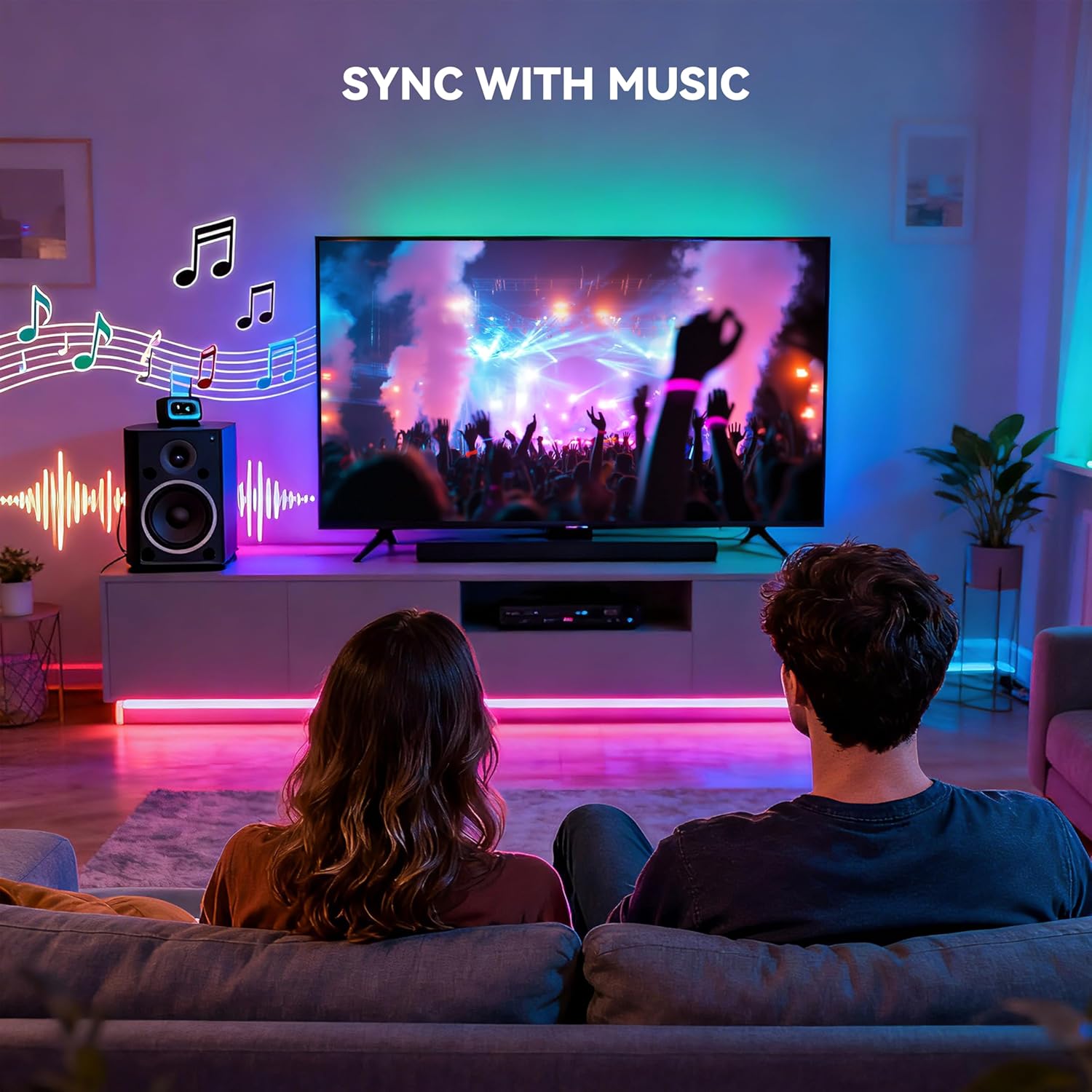 MIWISE RGB COB LED Strip Light 32.8ft/10m,Color Changing Dimmable Super Bright Strip Light 24V,Work with Alexa/Google Assistant/Tuya Multicolor Flexible Tape Light,for TV,Bedroom,Party DIY Decoration