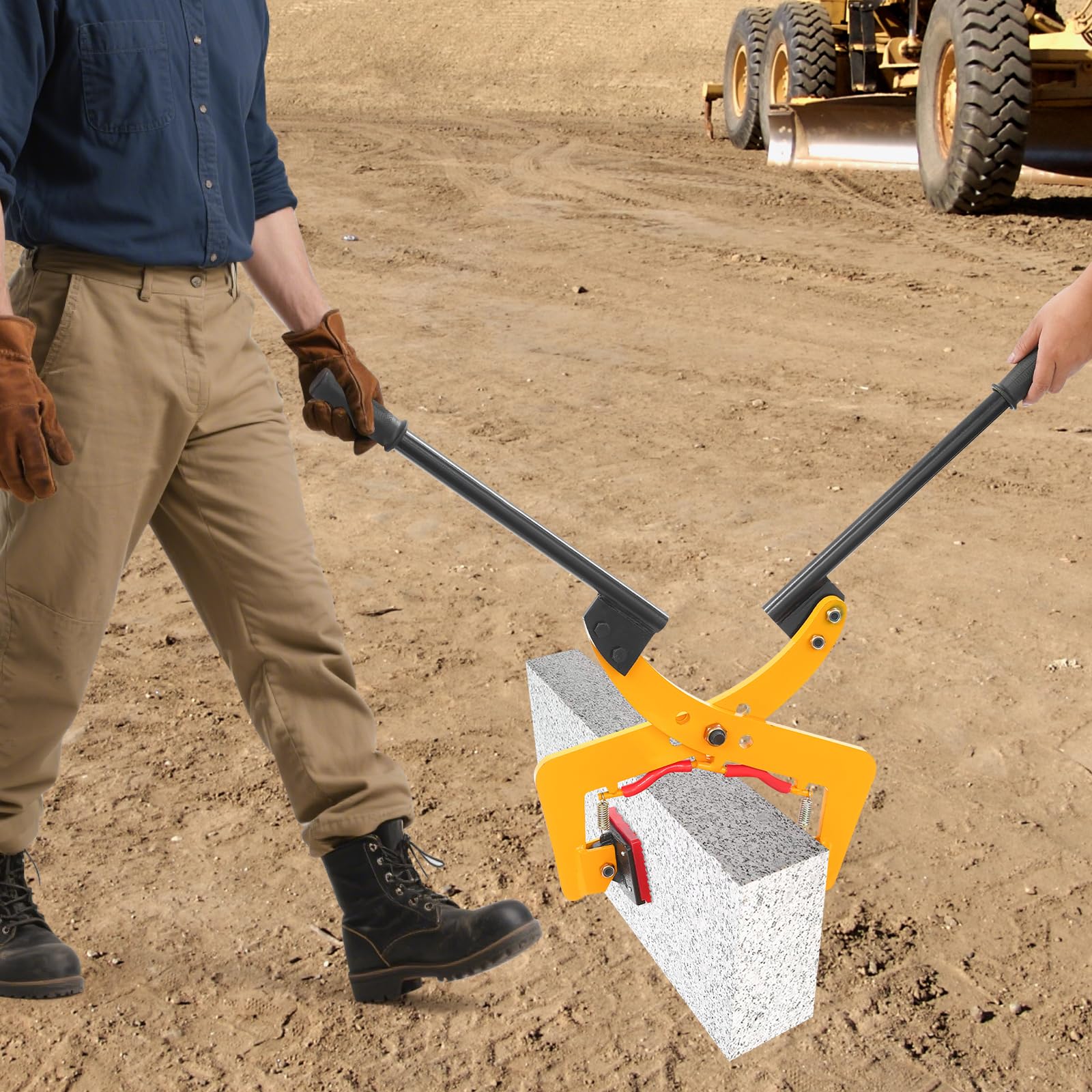 Morsetto universale per sollevamento pietra 280 kg, apertura regolabile 8-30 cm, pinza per pietre ad alte prestazioni, per sollevamento e trasporto