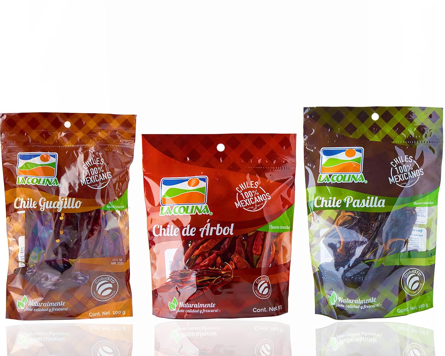 Chili Pasilla, Chili Guajillo und Chili de Arbol La Colina