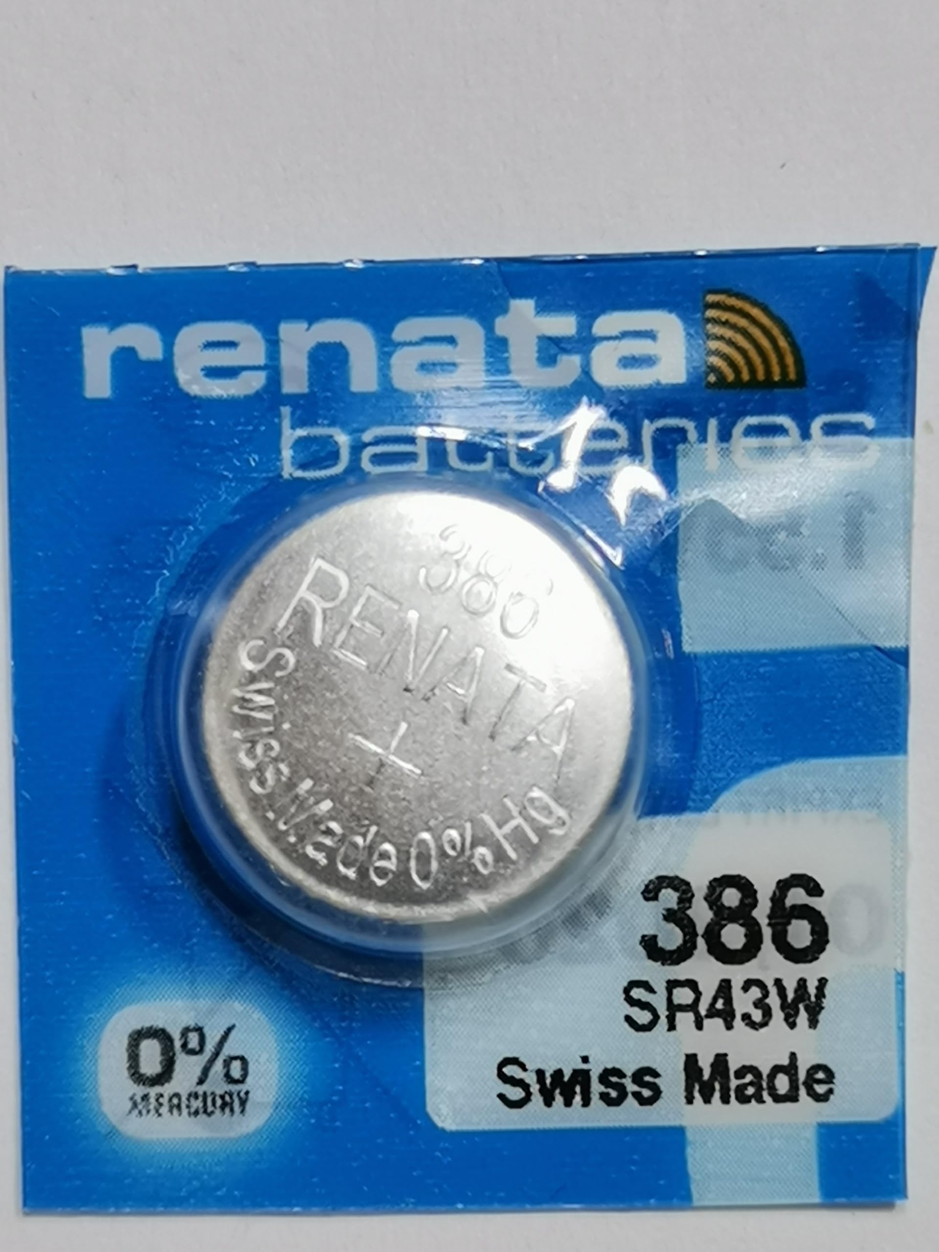 Best Price Square 1.55 Volt Watch Battery 386 Replaces Sr43w