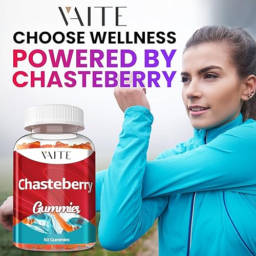 Miniatura 6 de Chasteberry Suplemento para mujer, gomitas Suplementos masticables veganos para equilibrar el apoyo hormonal para mujer, masticables a base de