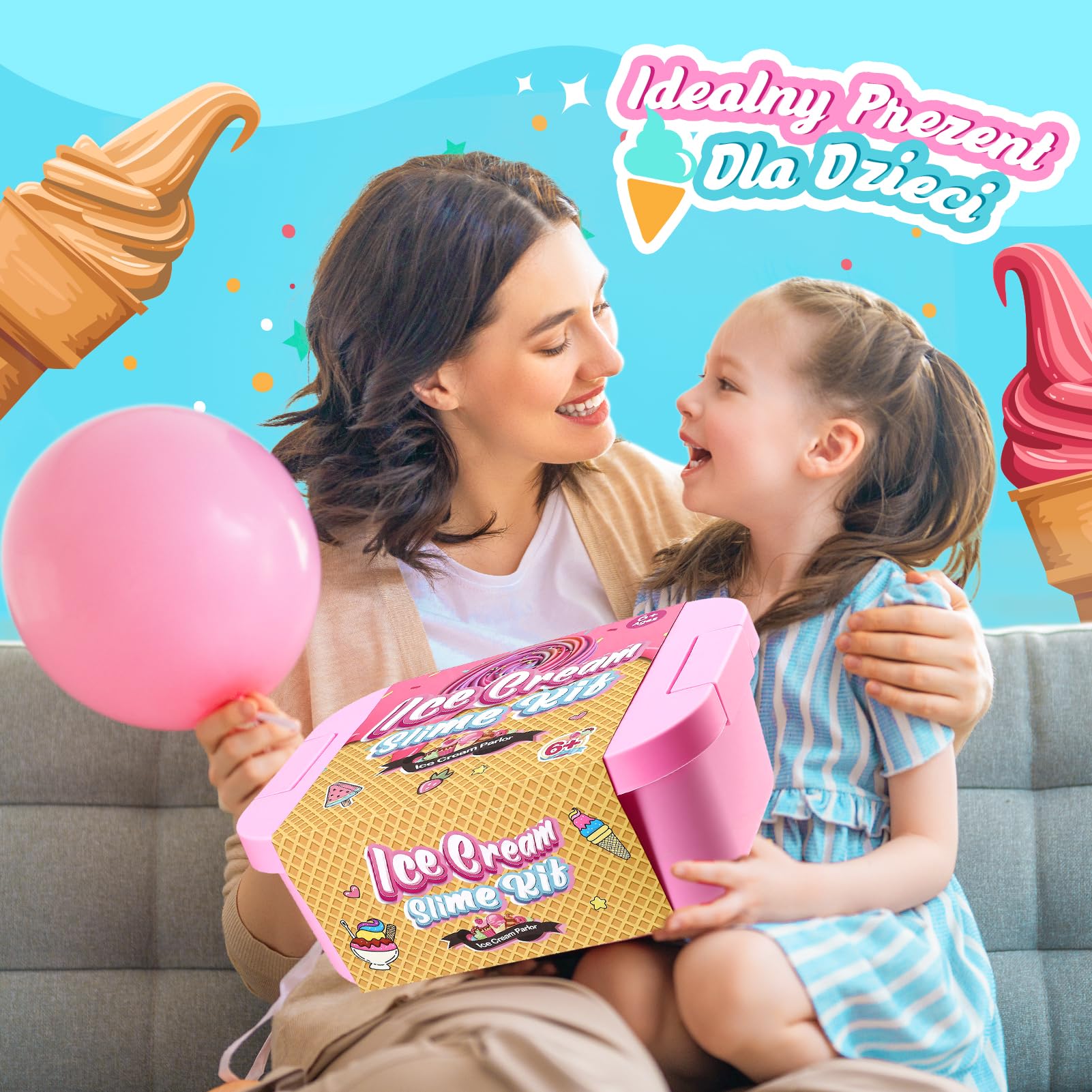 Adeokay Slime Zrób Swój Własny Zestaw, Prezent dla Dziewczynek 6 7 8 9 10 11 12 Lat Zestaw Slime dla Dziewczynek 6-12 lat Pomysły na Prezent Slime Fluffy Girls Stuff Prezent Urodzinowy dla Dziewczynek