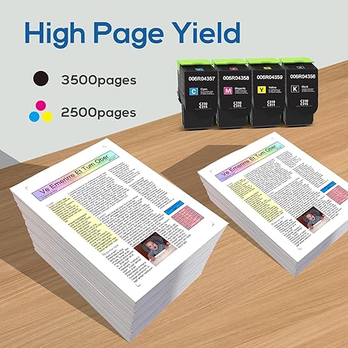 Miniatura 3 de RAKUNI Cartucho de tóner remanufacturado de repuesto para Xerox C310 C315 006R004356 006R004357 006R004358 006R004359 Xerox C310DNI C315DNI C310DNIM