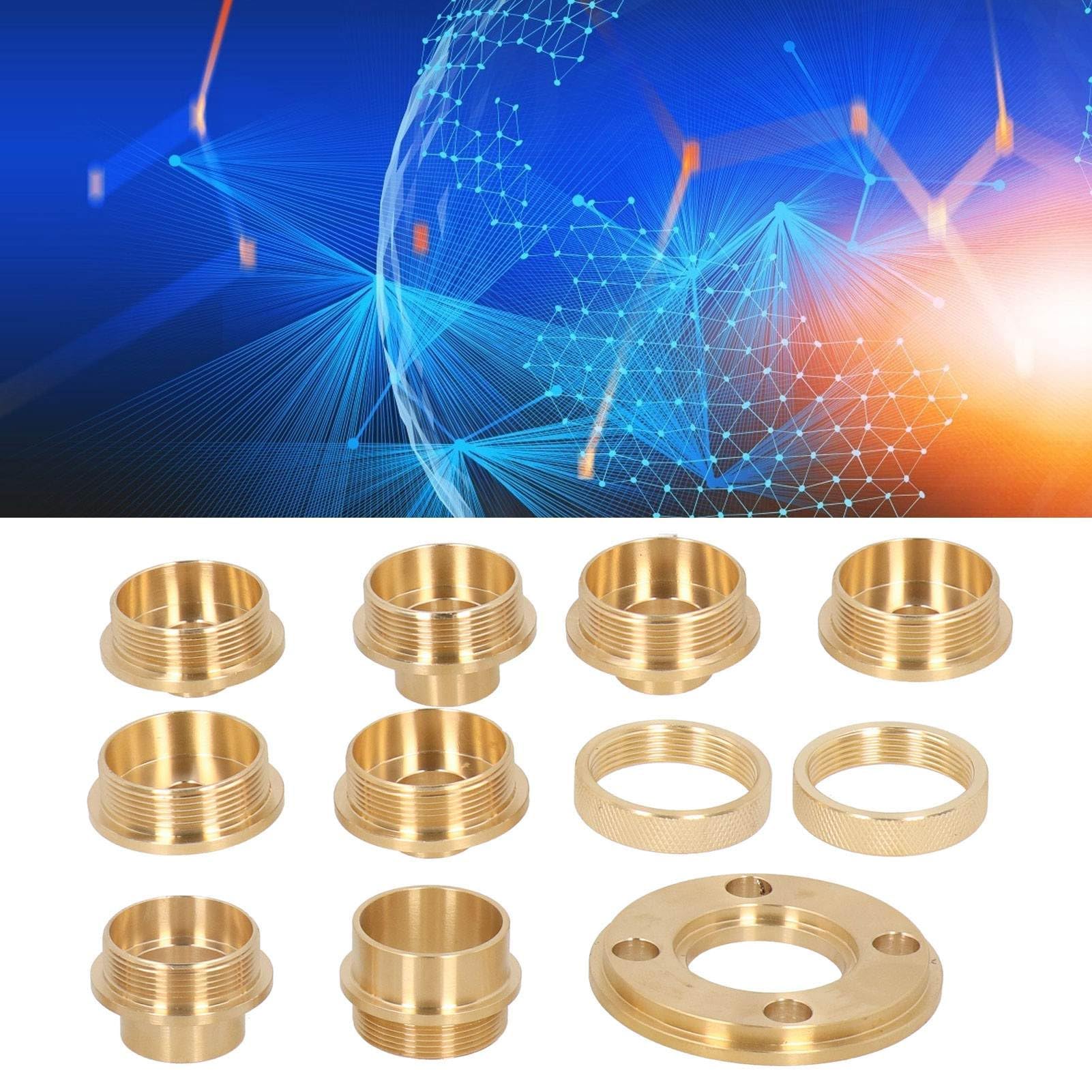 Kit guida per fresatrice 11 pezzi/set, kit guida per sagoma per fresatrice in ottone, con accessorio per fresa adattatore per controdado, per intaglio, a coda di rondine