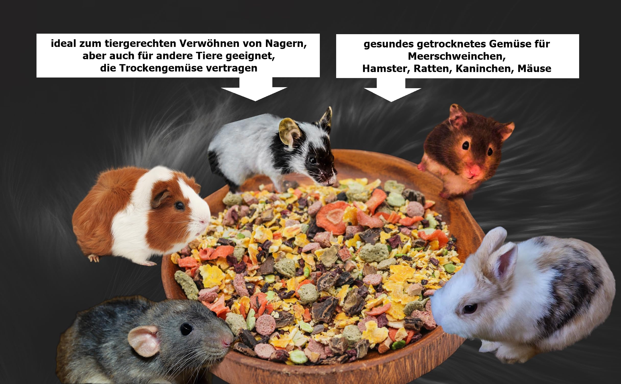 Anhaltiner Nager-Trockengemüse 10 kg Premiumfutter Nagerfutter Ergänzungsfutter