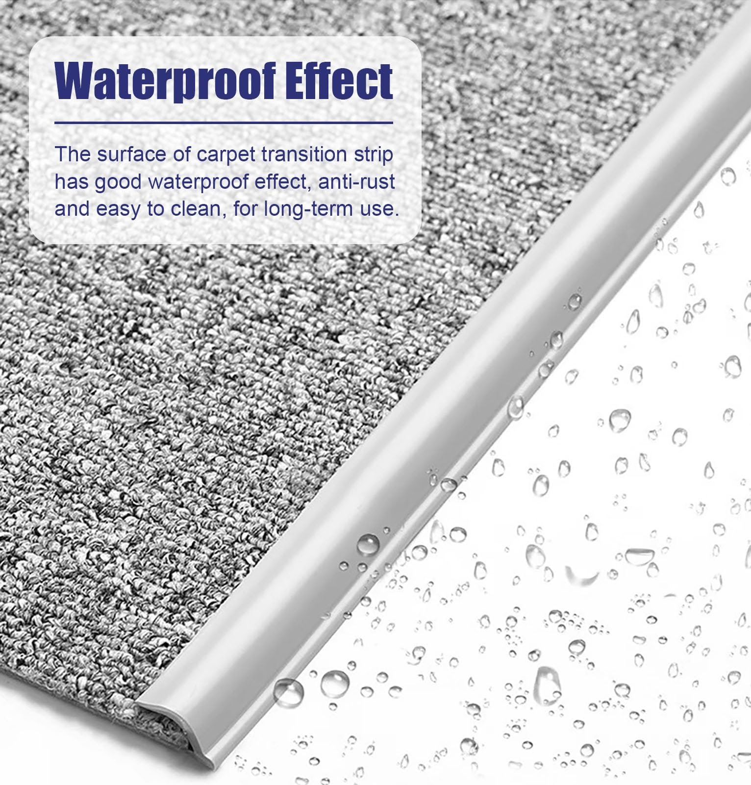 Perfil de Transición Protector de Bordes de Alfombra, Tira de Umbral de PVC, Tira de Transición de Alfombra a Baldosa, Tira de Borde de Alfombra, Madera, Laminado, Tablones de Vinilo(Gray,20m (65.6ft)
