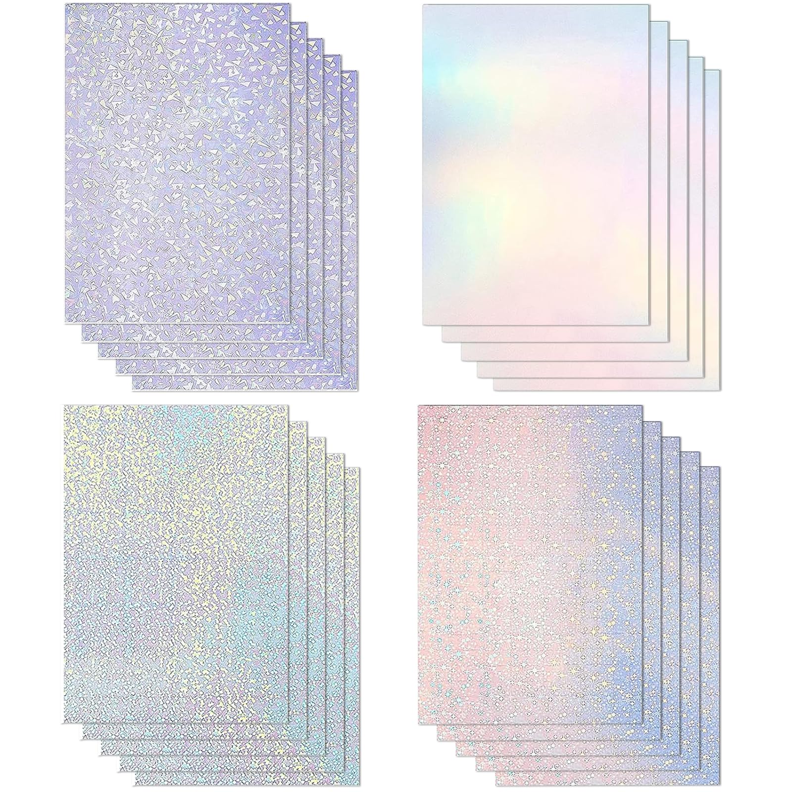 A4 Holografische Bastelpapier Sticker - 20 Wasserdi Produktbild-Vorschau 6