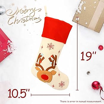 クリスマス Supreme Christmas Stocking Amazon.com: Hopearl 19'' Christmas Stockings Kit 4 Pcs Xmas