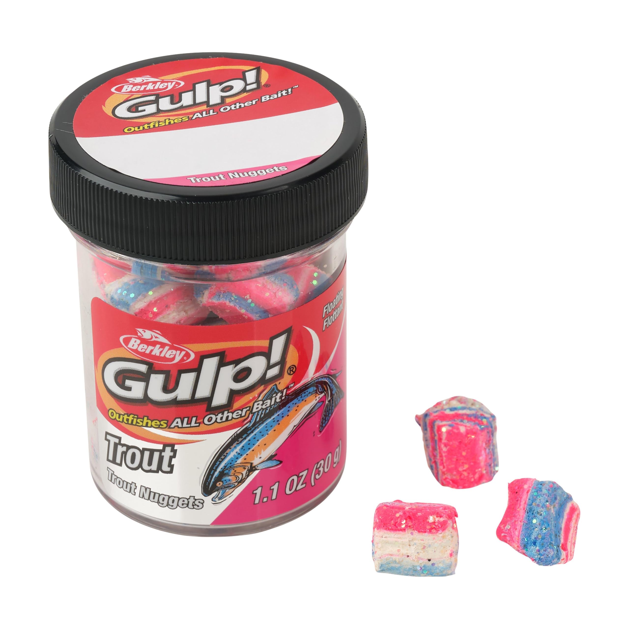 Berkley Gulp! Trout Nuggets Dough Bait, Scented and Flavored Soft Bait for Freshwater Fishing, Designed to Attract Trout, High Visibility