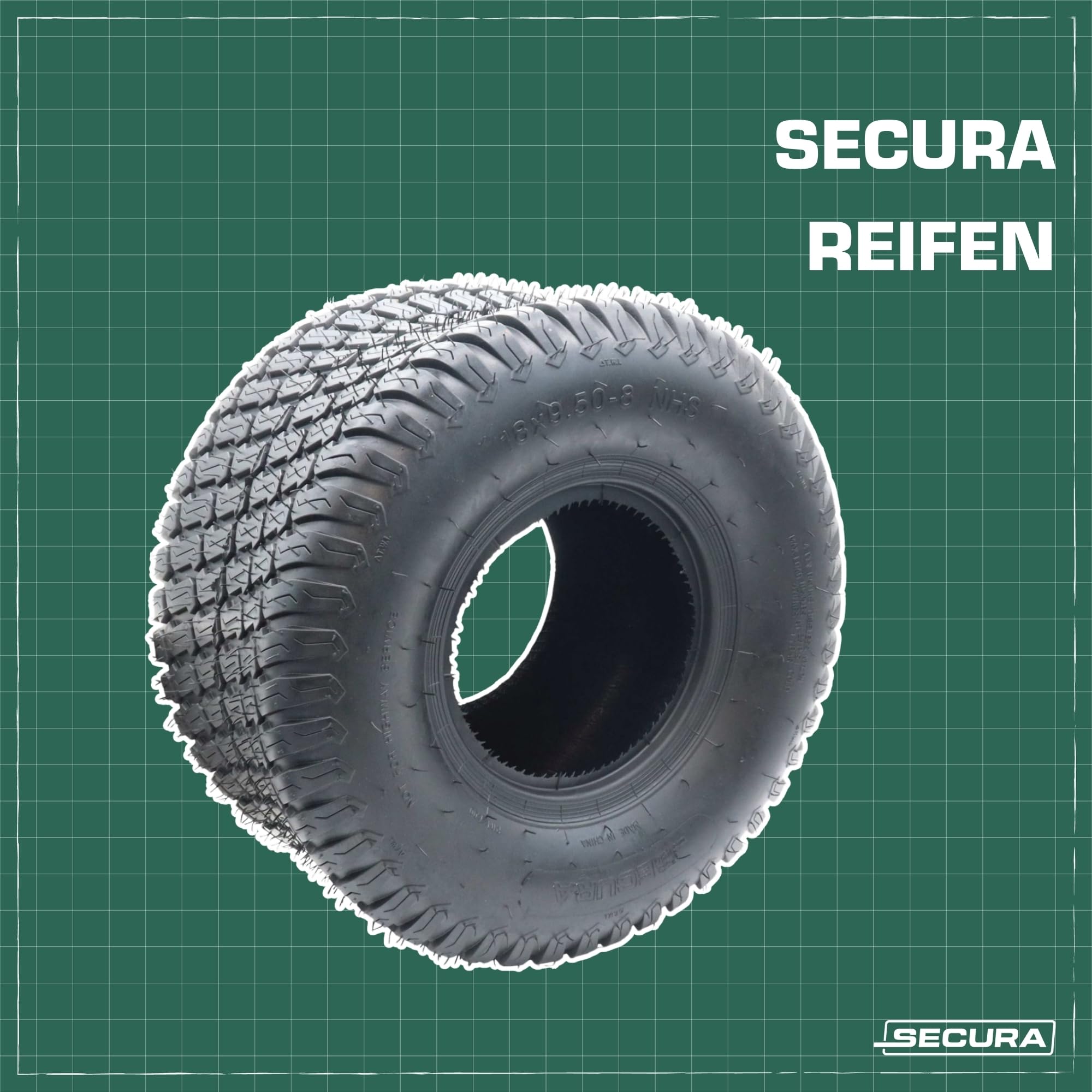 SECURA 2x Reifen 18x9.50-8 tubeless