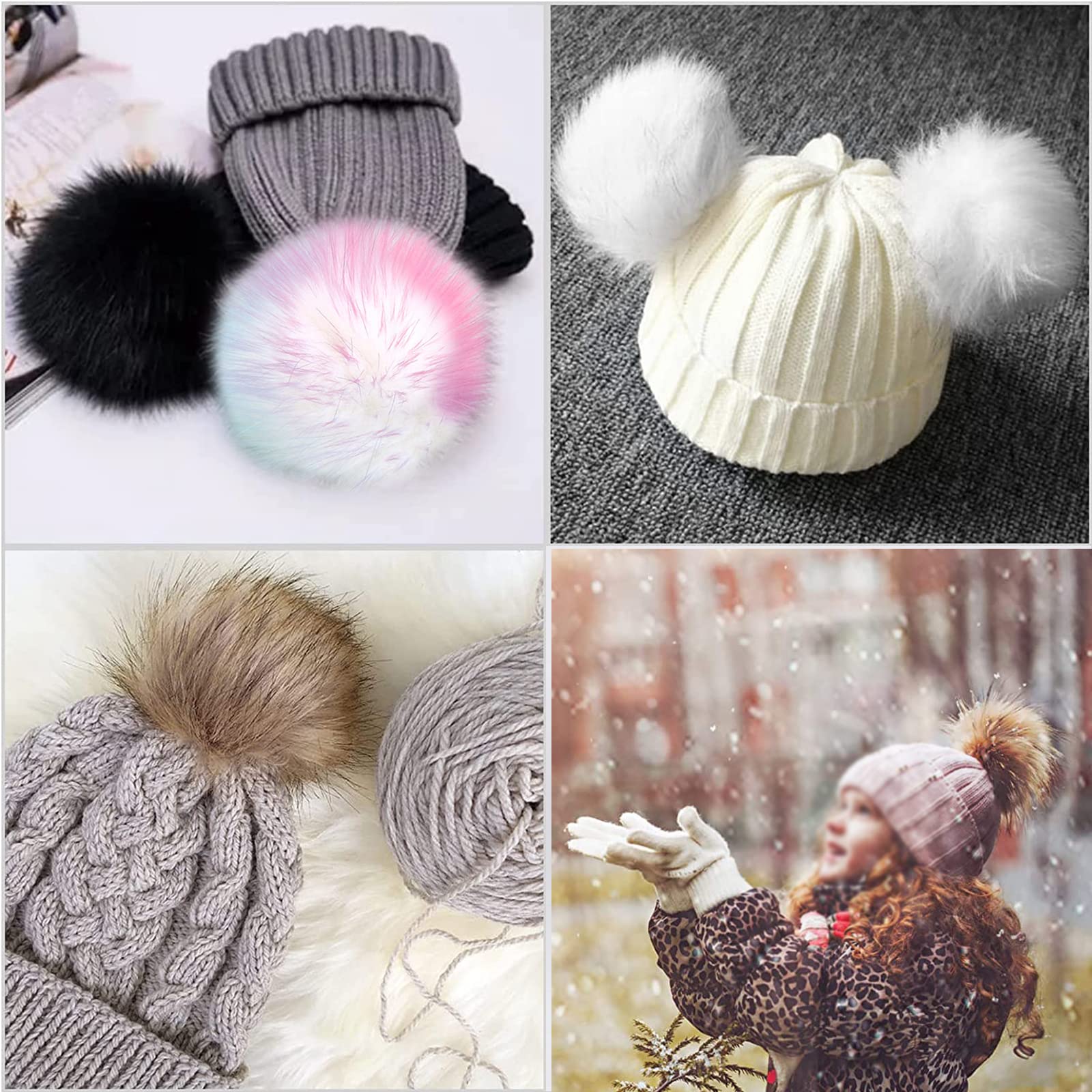 Lot De 20 Pompons En Fausse Fourrure – Doux, Amovibles, élastiques, 5 Couleurs, Pour Décorer Chapeaux, écharpes, Sacs, Chaussures