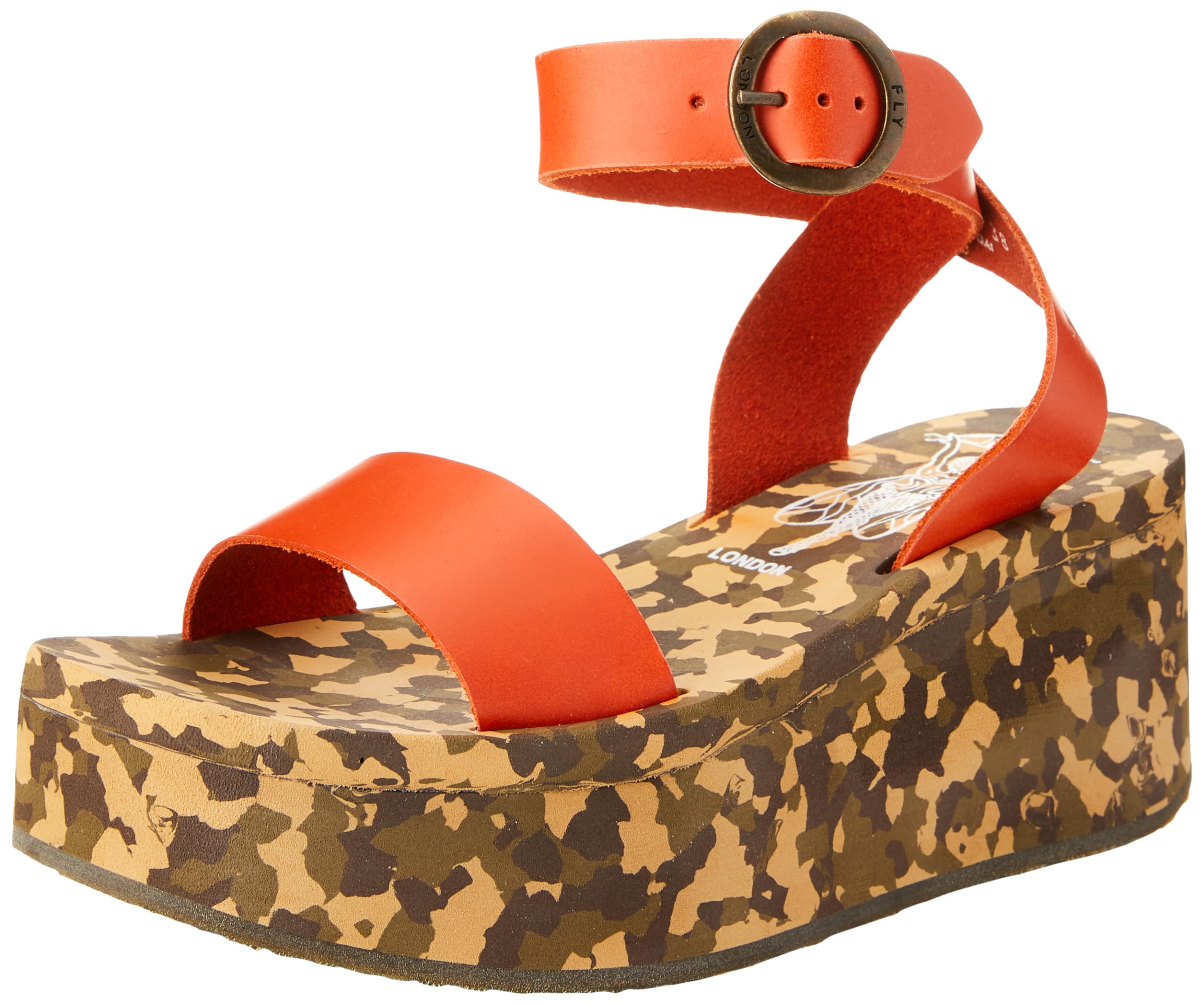 Fly London Women's CAMU034FLY Sandal, Scarlet, 3 UK