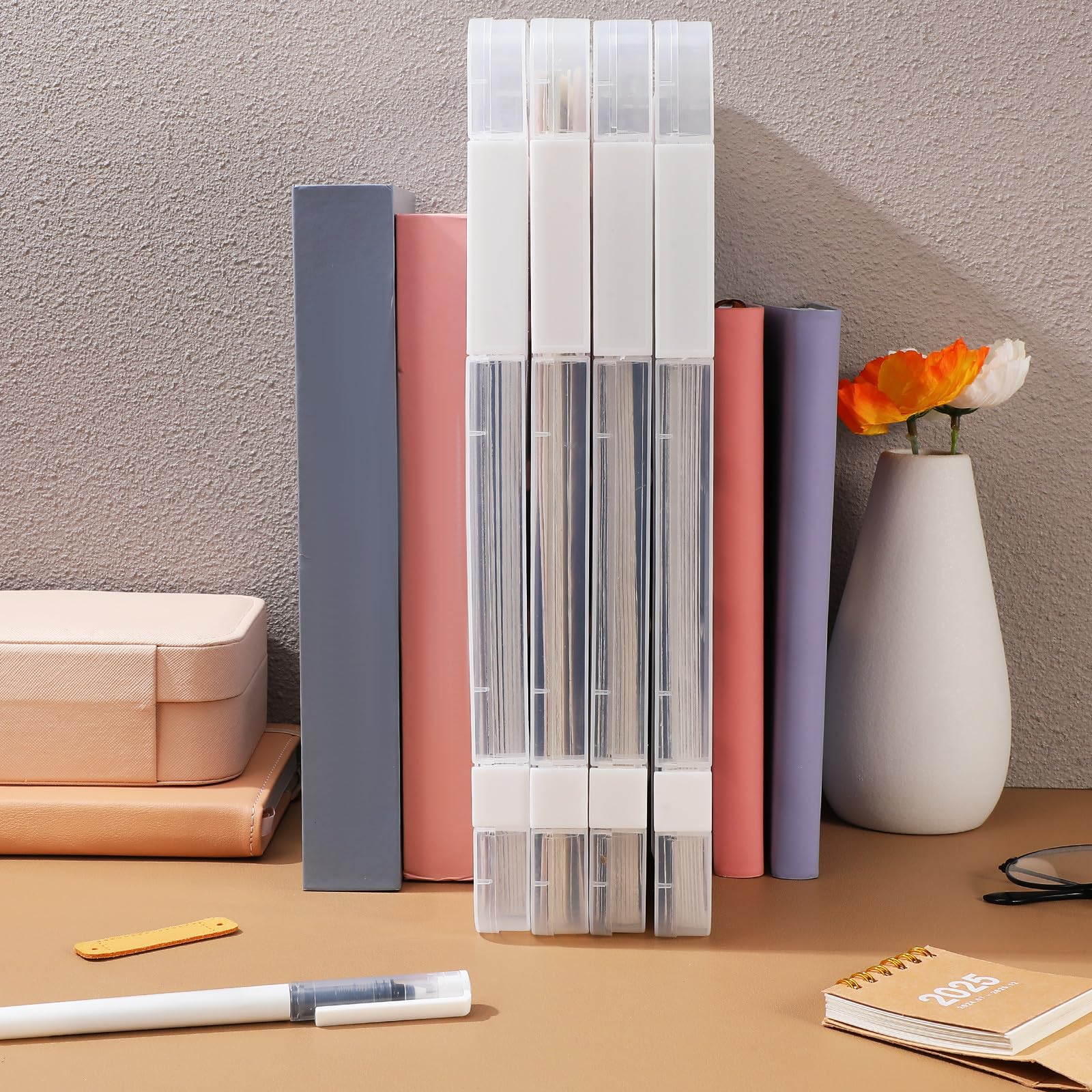 6pezzi Scatola di Plastica Trasparente per Documenti con Coperchio per Carta Scatola Portadocumenti Organizzatore di File per Ufficio Scuola e Uso Domestico
