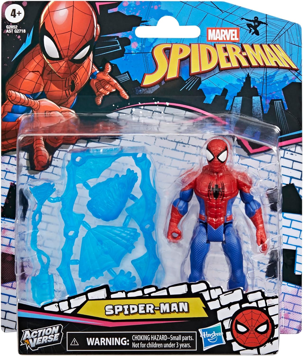 SPIDER-MAN Marvel ActionVerse Action Figure & Accessories, 4.5-Inch (11.4 CM) Super Hero Toys & Figures for Kids, Ages 4+