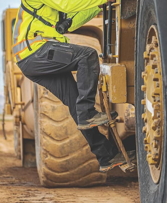 TRUEWERK Men's Work Pants - T2 WerkPant, Water Resistant, Windproof, Double-Woven Softshell, 4-Way Stretch, 9 Pockets