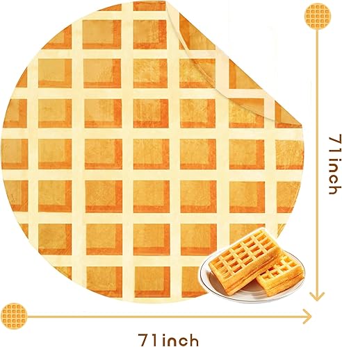 Miniatura 4 de Bnuitland Manta divertida de gofres de 71 pulgadas, 300 GSM de doble cara gigante divertida y realista con bolsa para adultos y niños, manta de