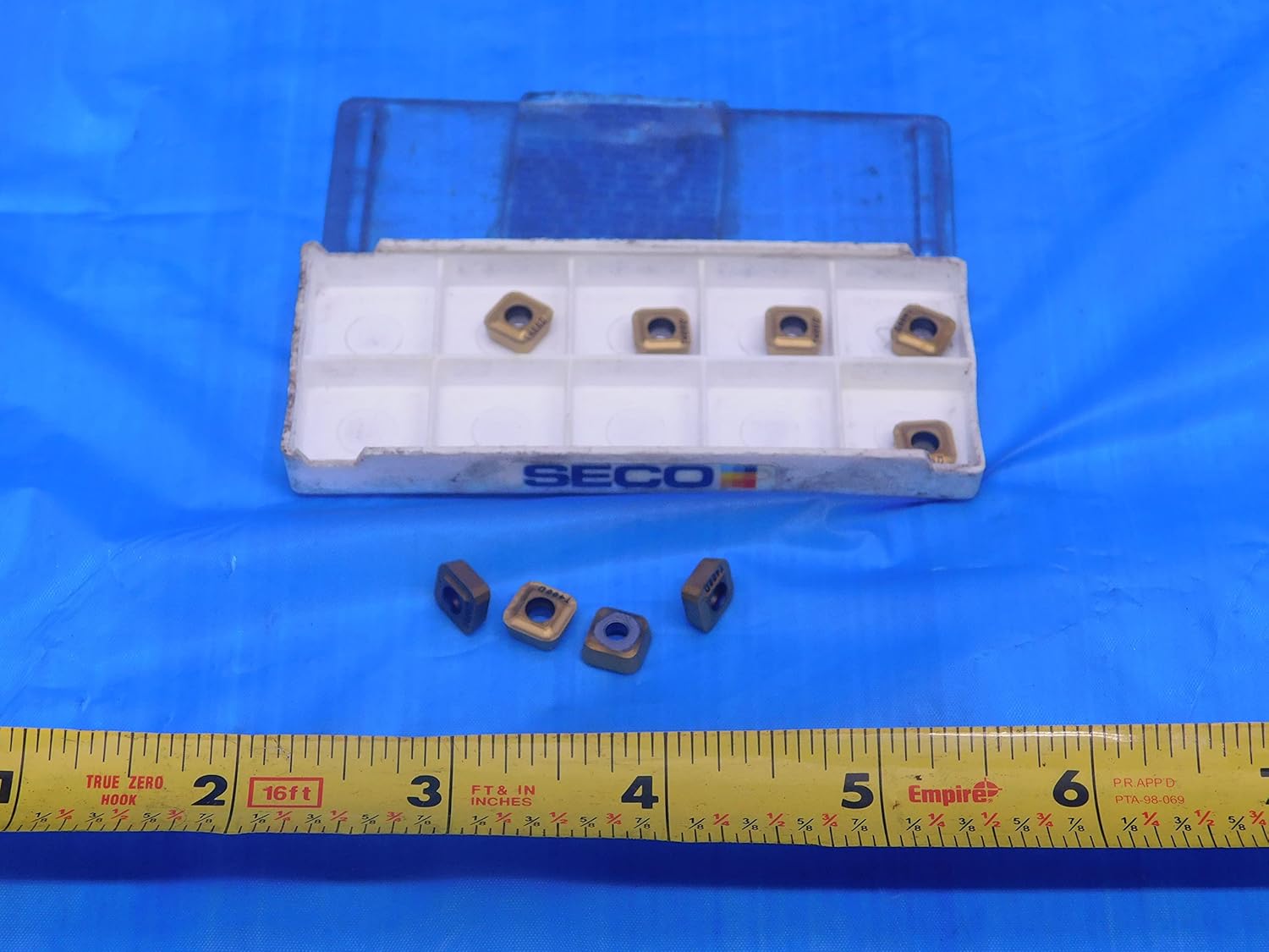 9PCS New SECO SPGX0703-C1 T400D TiN Coated Carbide MILLING Inserts INDEXABLE - FAX-MC0359