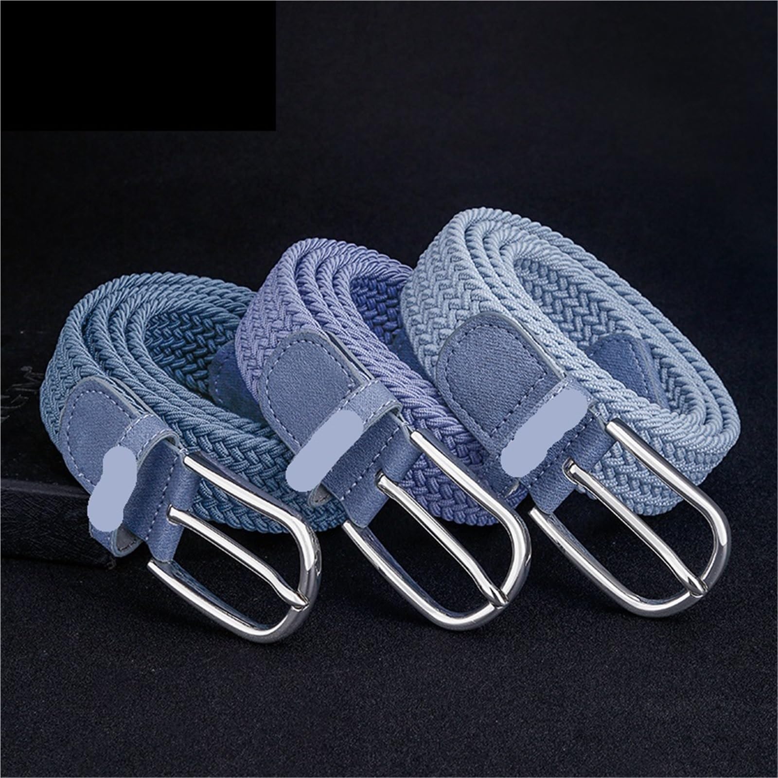 Stoffgürtel Herren Herrengürtel aus gewebtem Stretch-Canvas mit Metall-Dornschließe, lässig, modisch
