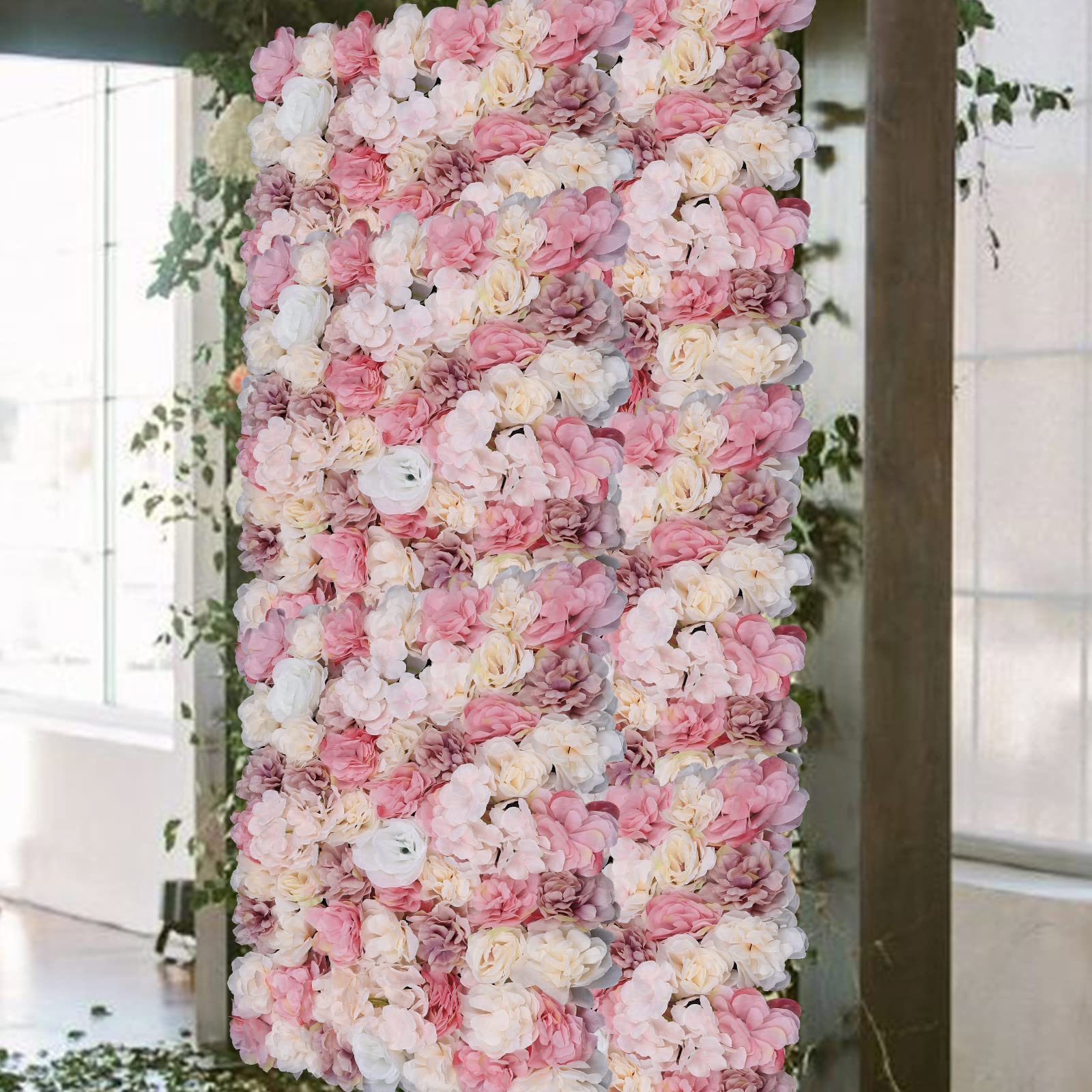 Künstliche Blumenwand Rosenwand Kunstblumen Wandpaneele Künstliche Blumen Wanddeko Blumen DIY Hochzeit Straße Hintergrund Für Hintergrund Fotografie Hochzeit Babyparty Geburtstags