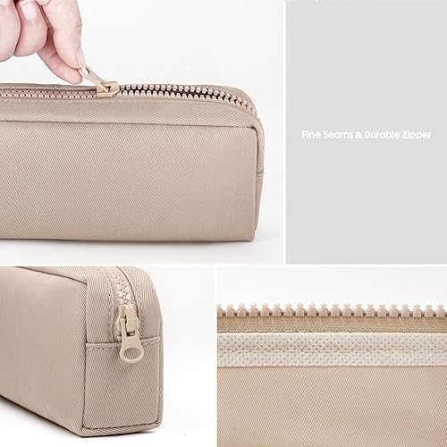 Miniatura 5 de Estuche para lápices de gran capacidad, bolsa de color puro para bolígrafos con cremallera, bolsa de almacenamiento estacionaria para oficiales